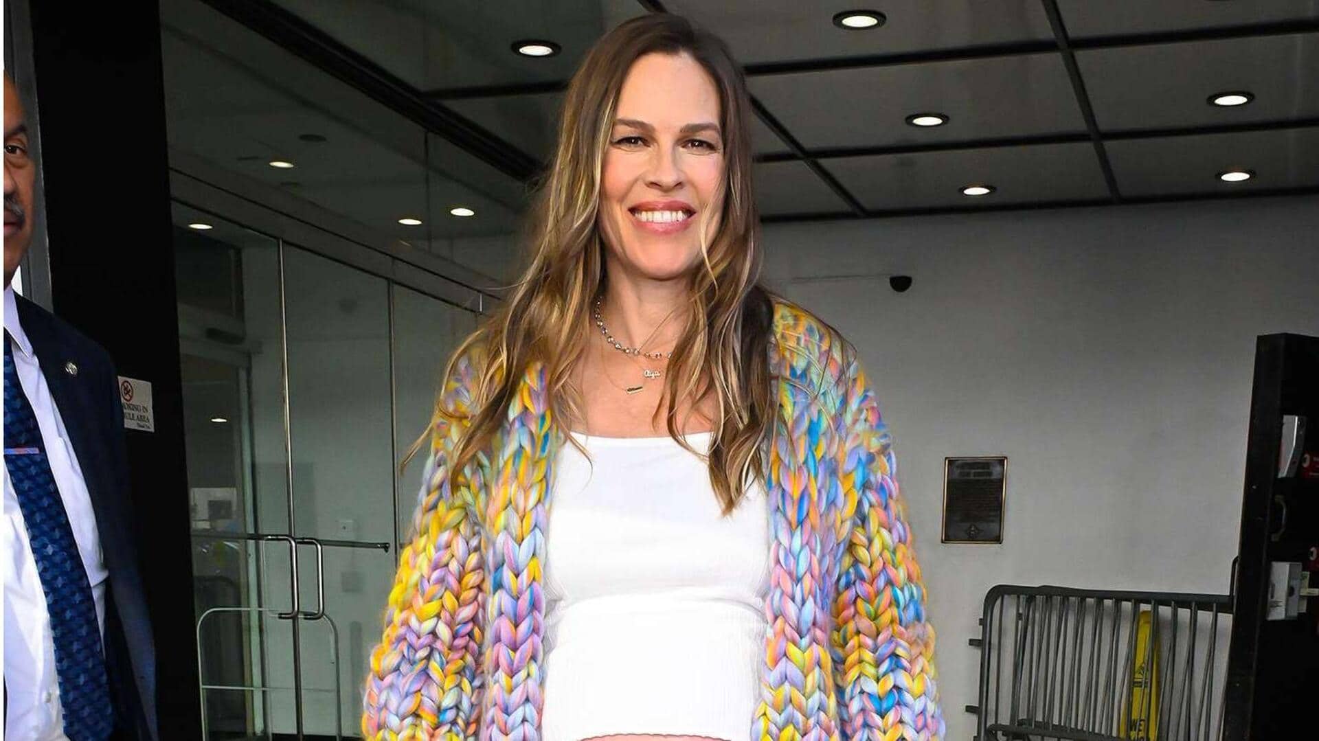 Hilary Swank reveals 'lot of backlash' for older mothers