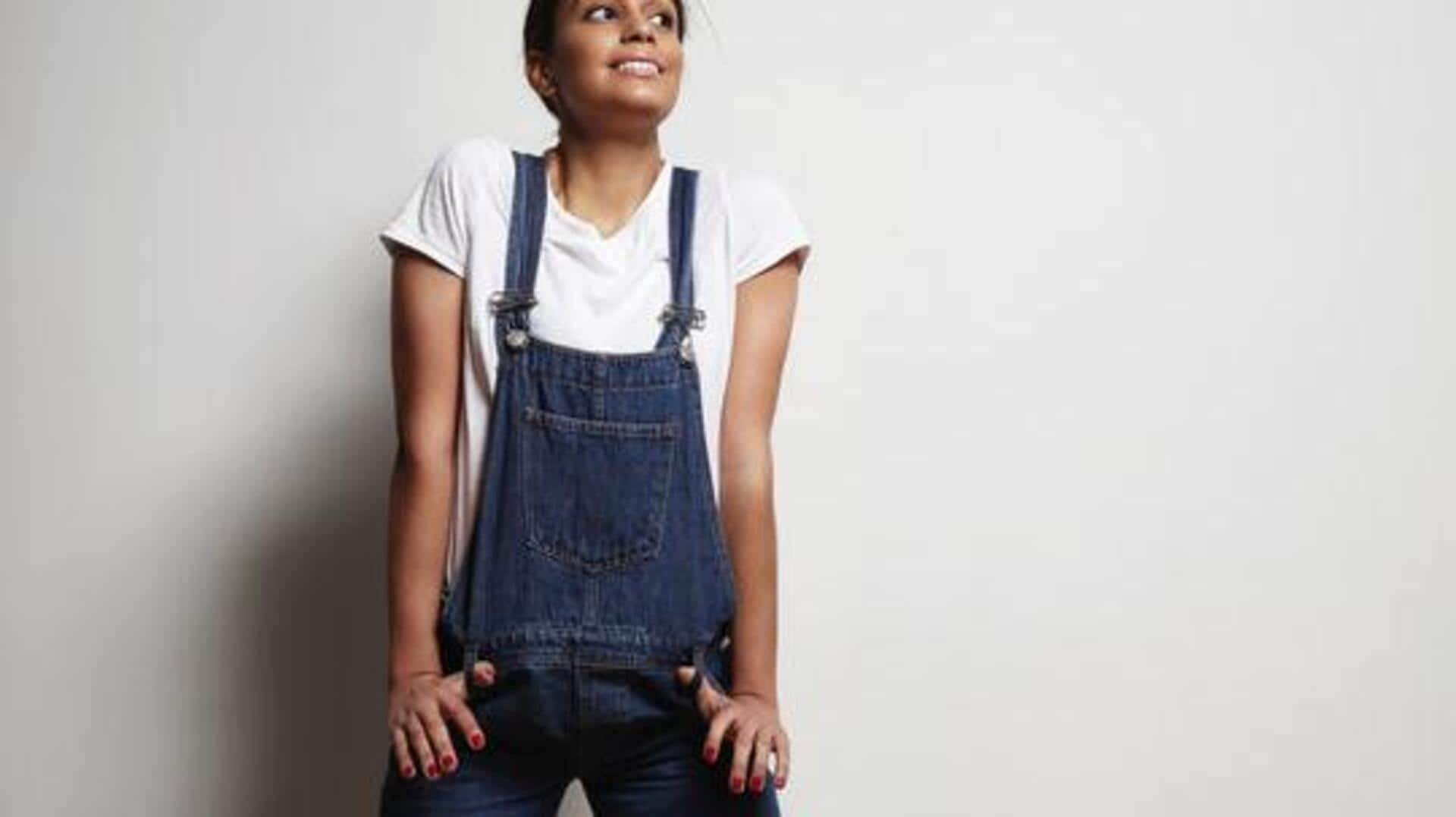 Winter wardrobe staple: Faux leather overalls