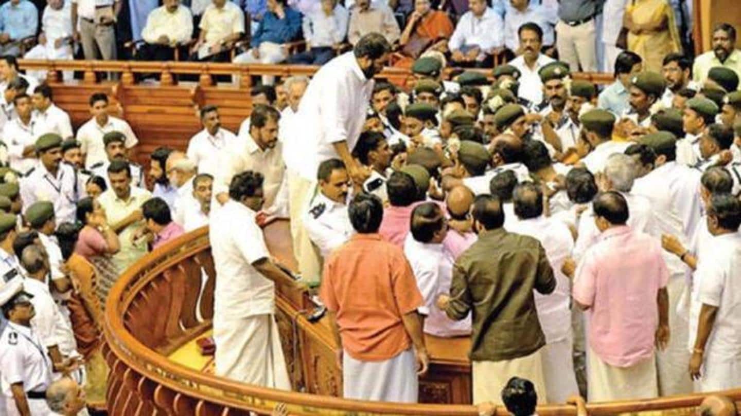 What had happened in the Kerala Assembly in 2015? What had happened in the Kerala Assembly in 2015?