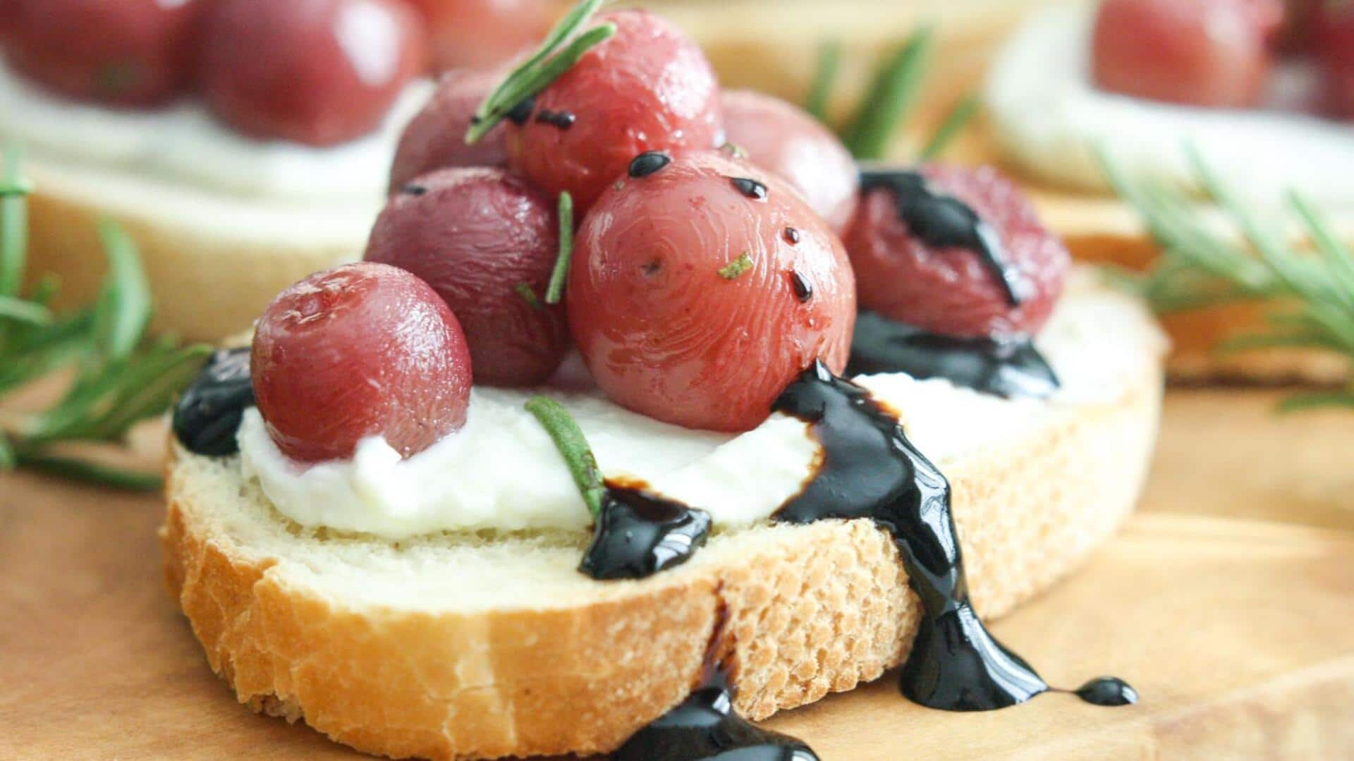 A list of creative recipes combining grapes and gorgonzola