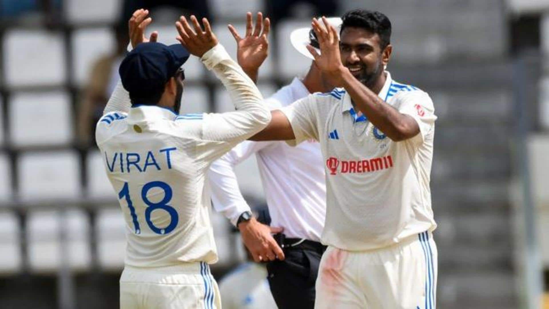 R Ashwin displaces Harbhajan as India's second-highest wicket-taker (international cricket)