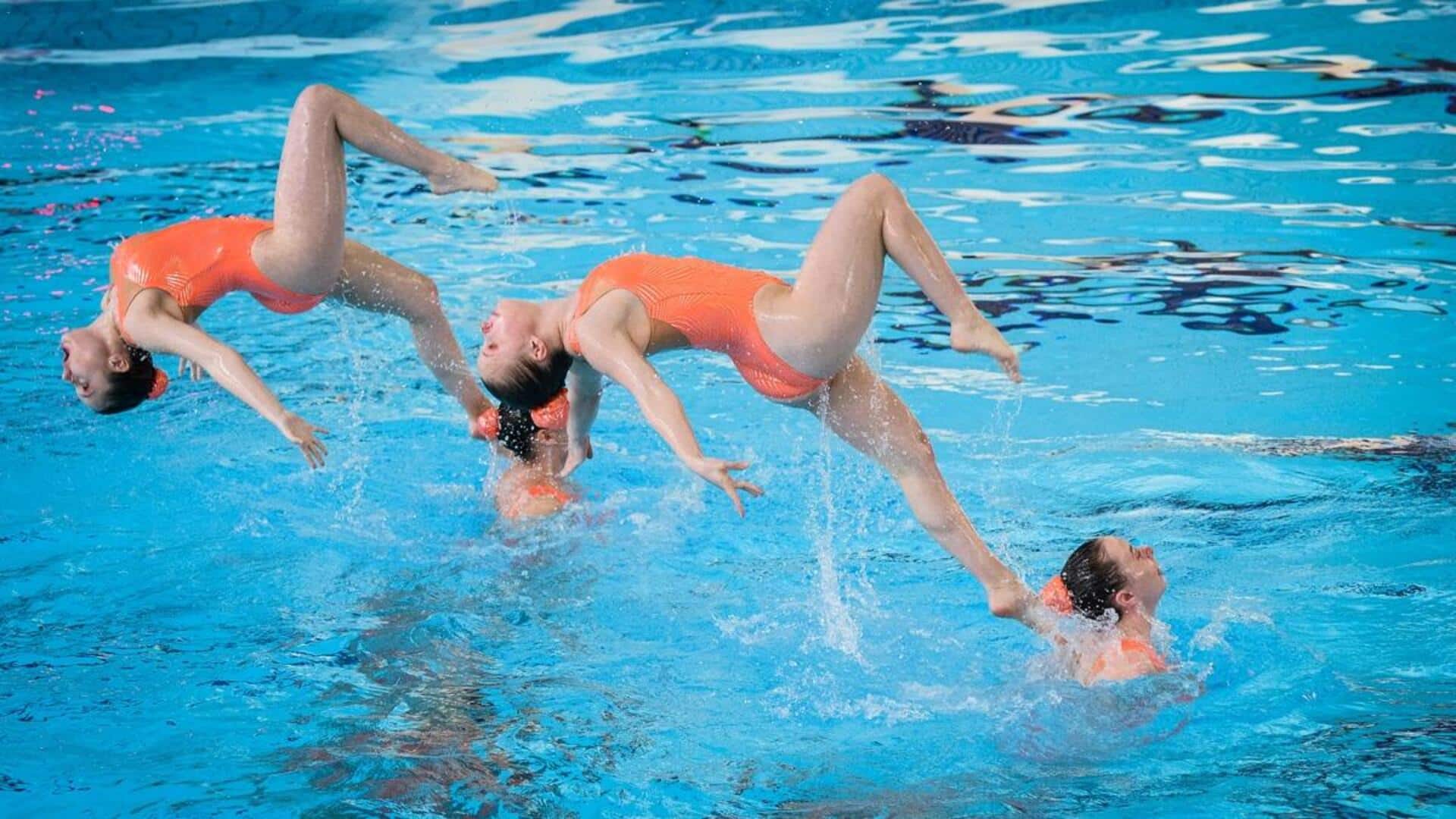 What is synchronized swimming?