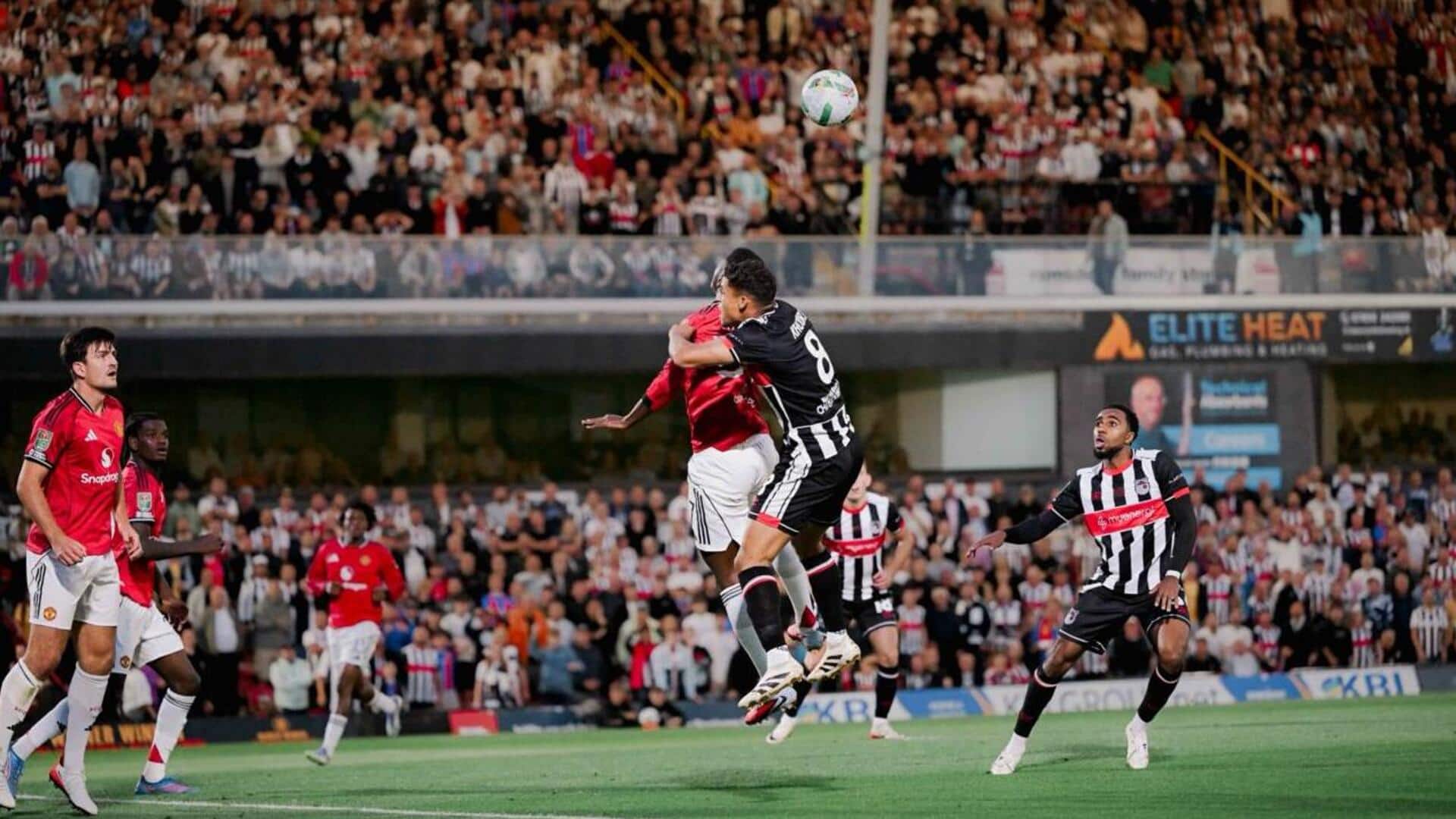 Manchester United suffer Grimsby Town shock in Carabao Cup: Stats