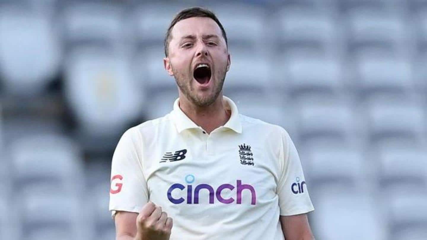 Robinson took seven wickets in his first Test Robinson took seven wickets in his first Test