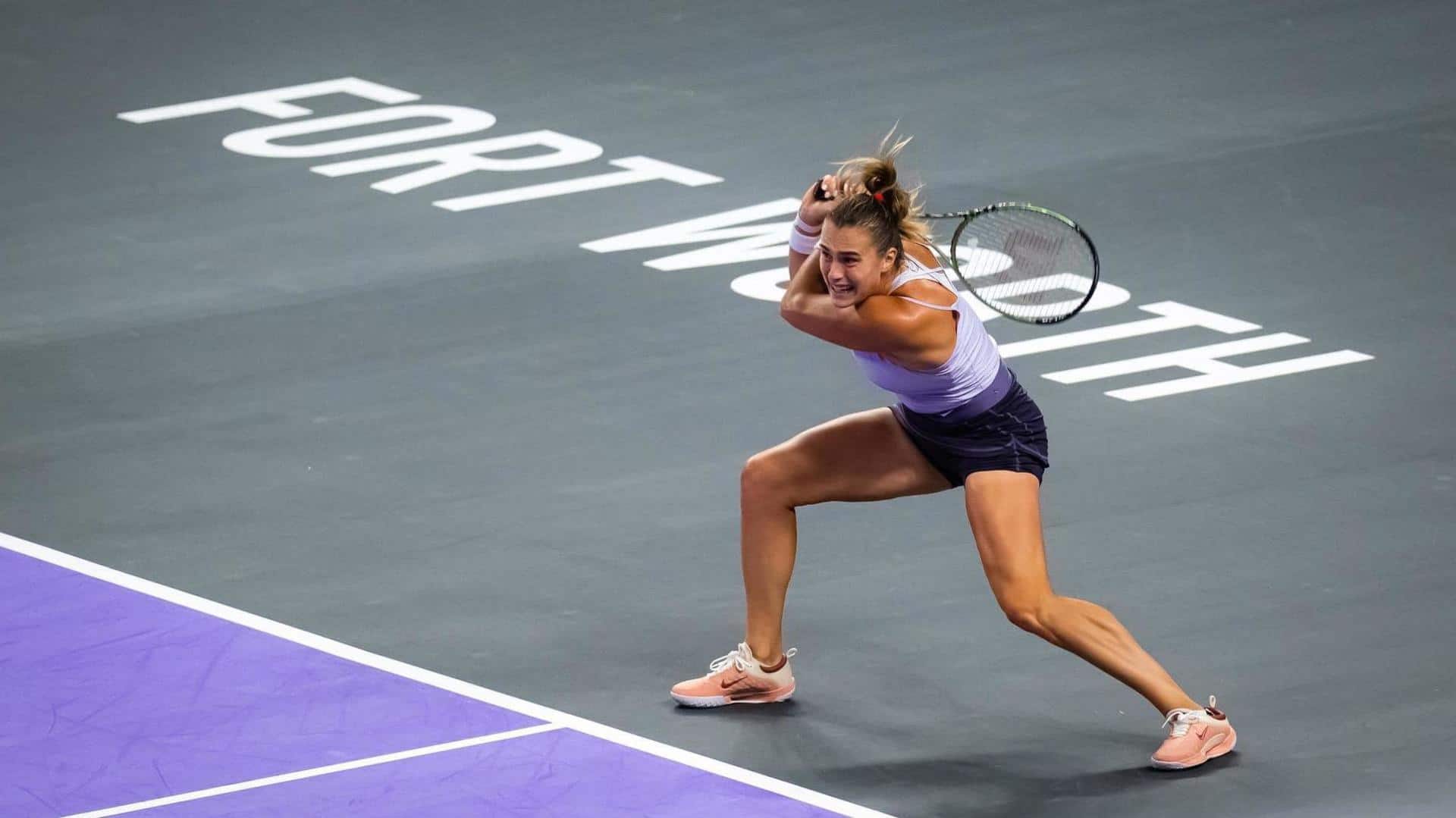 WTA Finals: Aryna Sabalenka, Caroline Garcia to clash in final