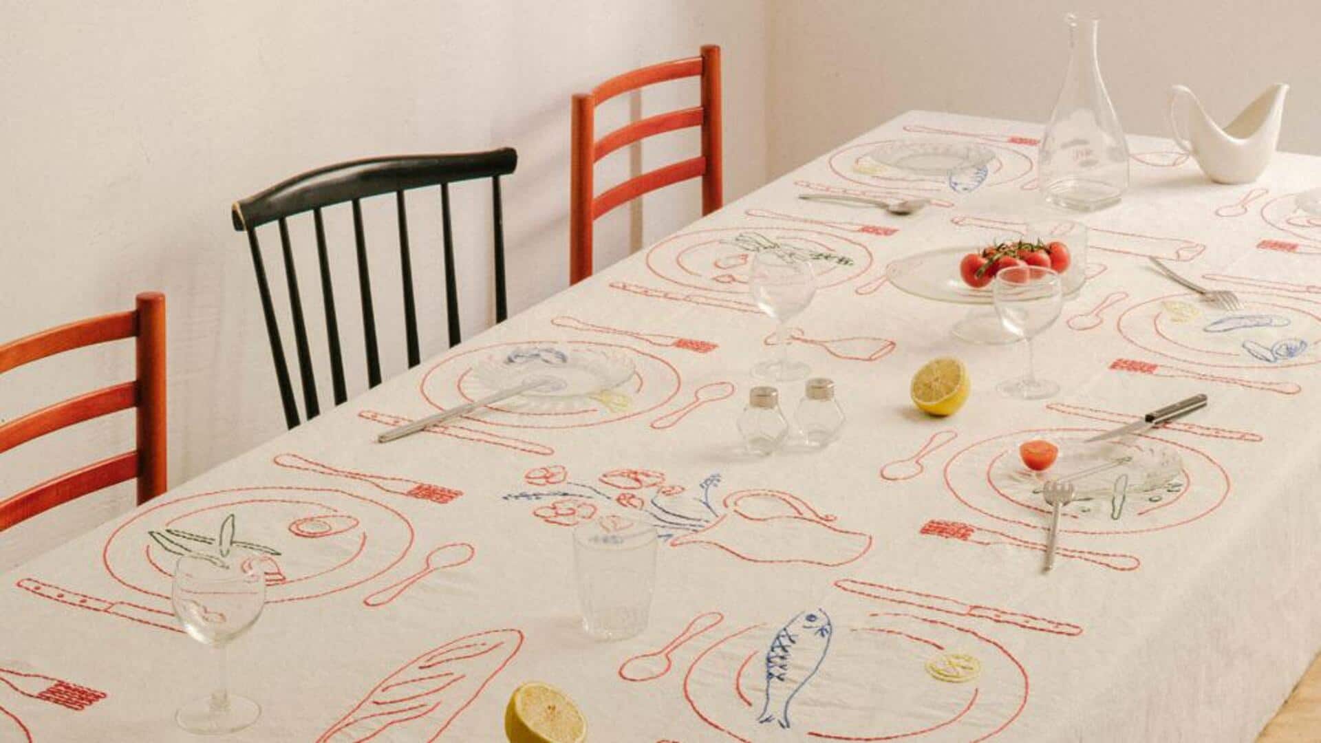 How to style your room with embroidered tablecloths