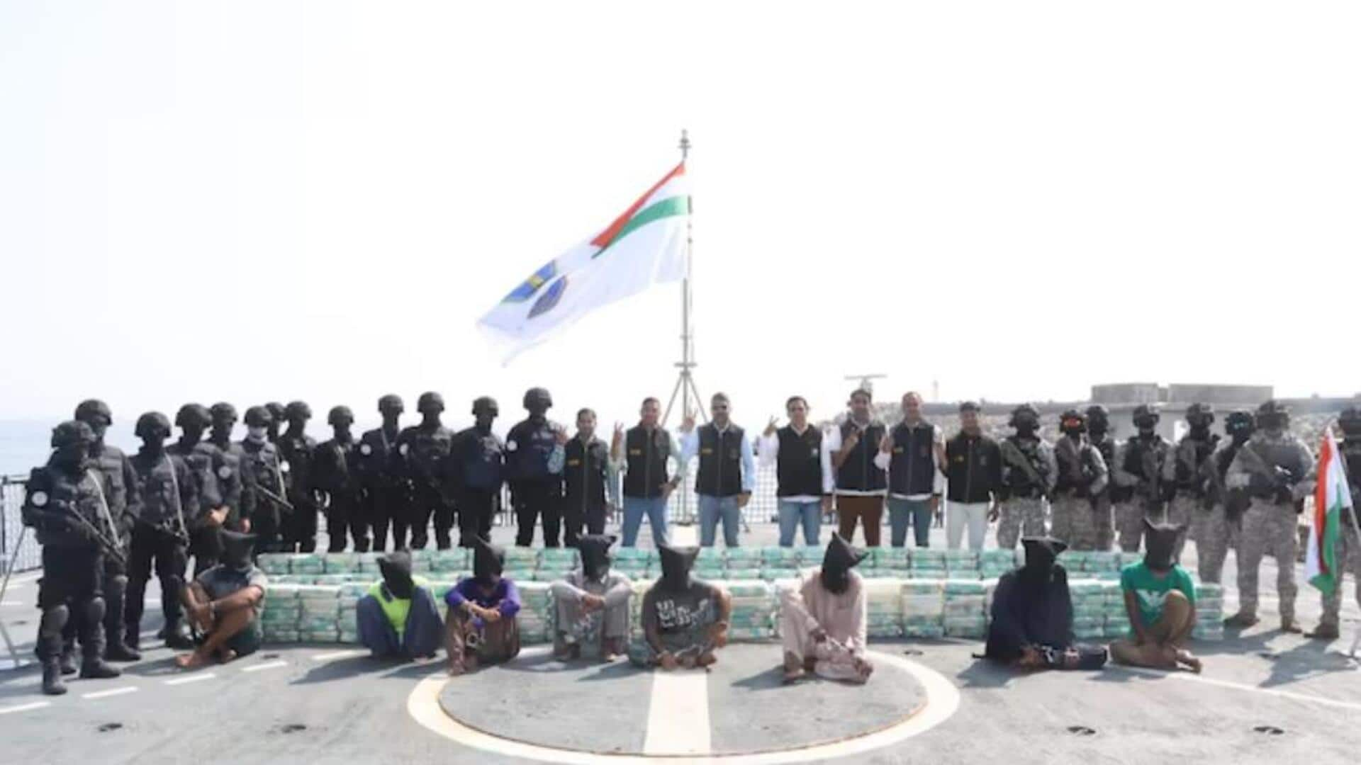 700kg meth seized off Gujarat coast, 8 Iranians arrested