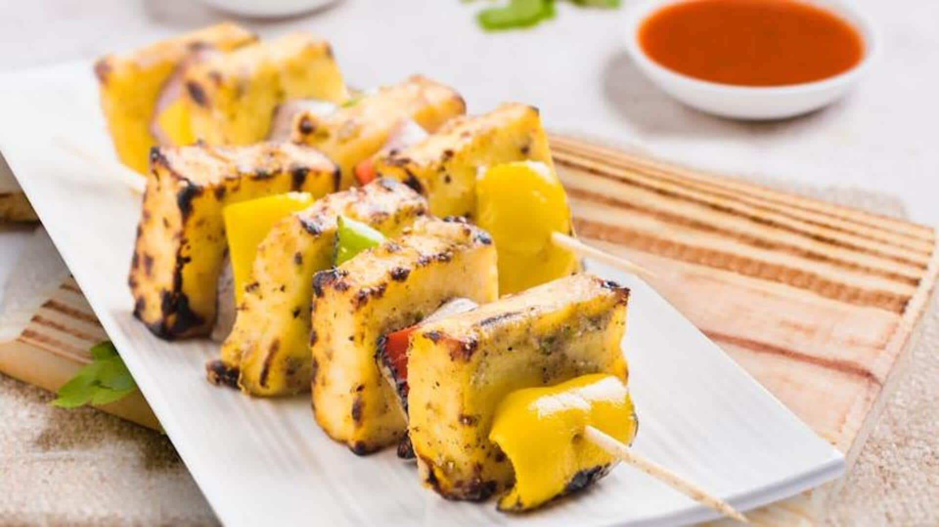 Indian paneer tikka skewers grilling guide