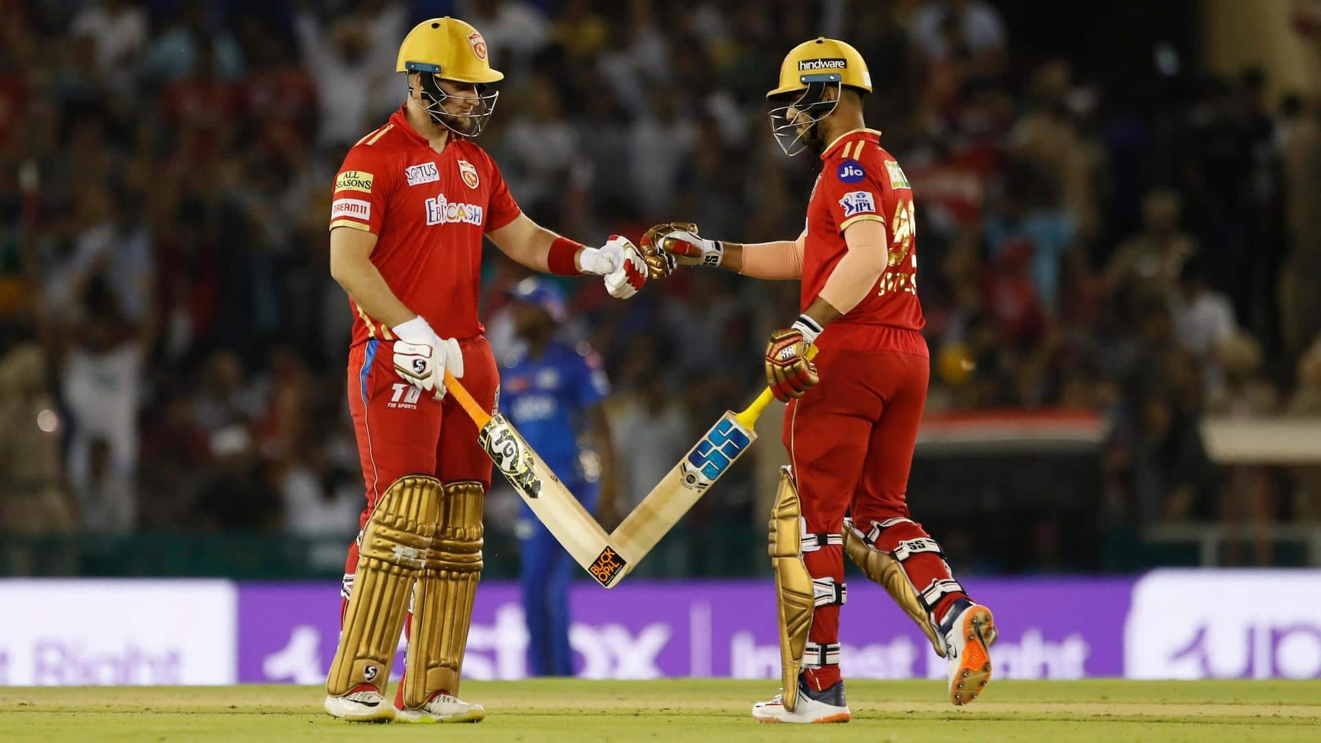 IPL 2023: Livingstone-Jitesh stand guides PBKS to 214/3 against MI