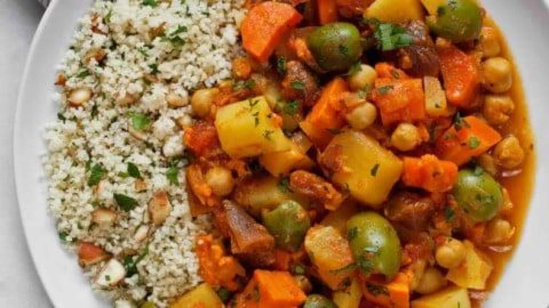 Moroccan spiced vegetable tagine tutorial