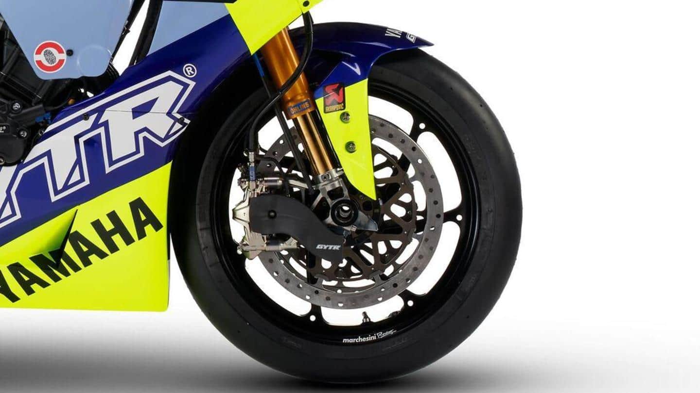 It gets Ohlins front forks It gets Ohlins front forks