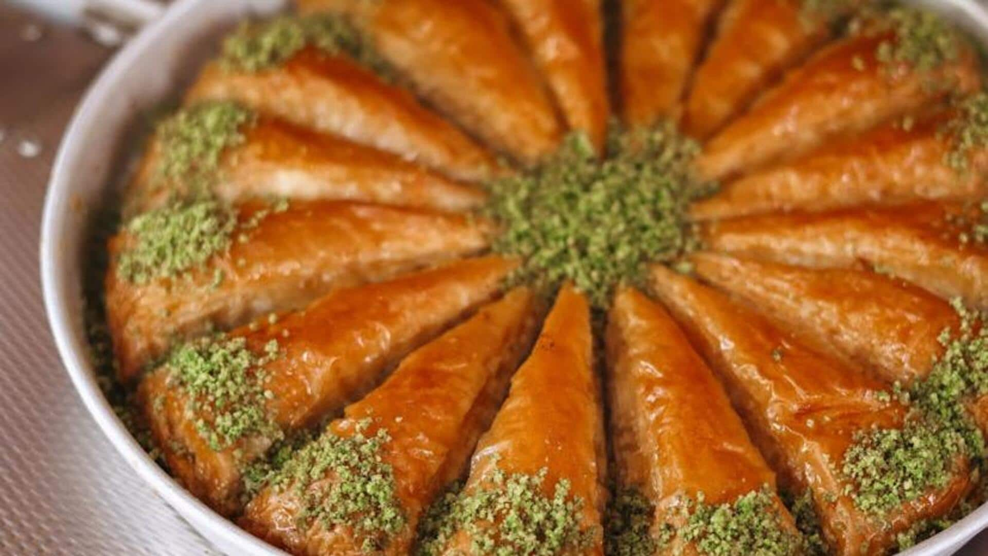 Try this Greek baklava with pistachio recipe