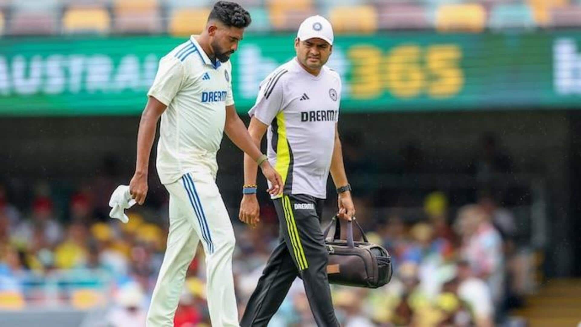 Mohammed Siraj suffers injury scare during Gabba Test