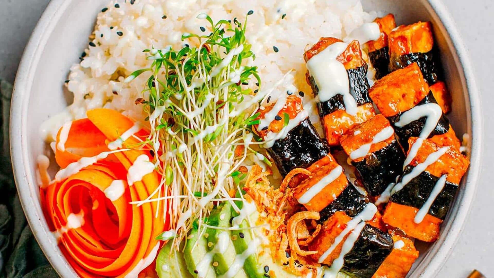 Try this Japanese vegan sushi bowl recipe at home