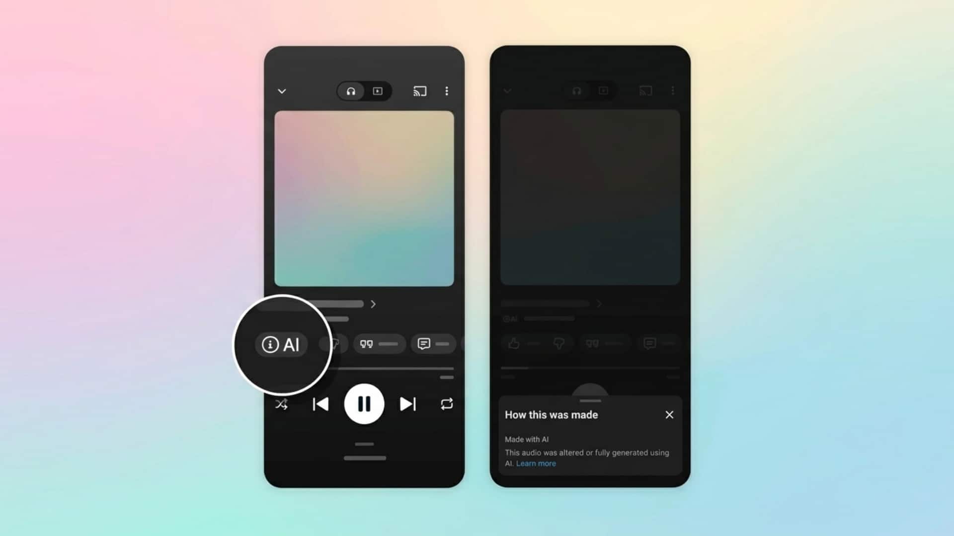 YouTube Music adds labels to identify AI-generated songs and vocals 