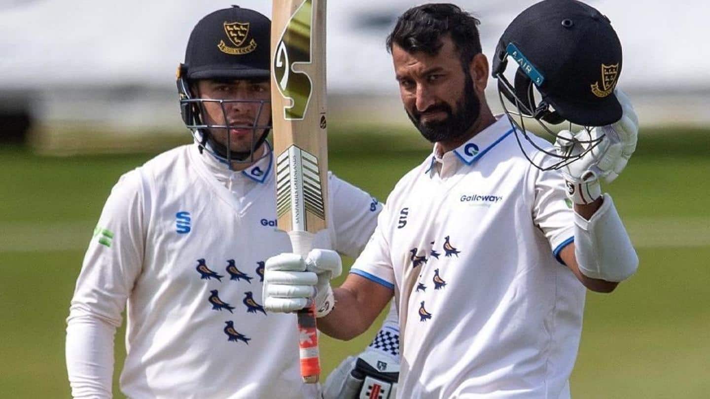 Pujara becomes second Indian to score double-century in County Championship