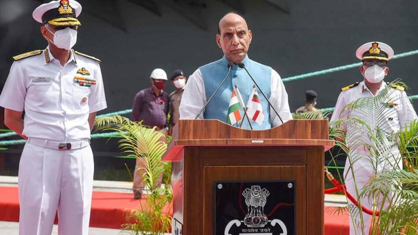 Carrier will help secure India's interests in maritime domain: Singh Carrier will help secure India's interests in maritime domain: Singh