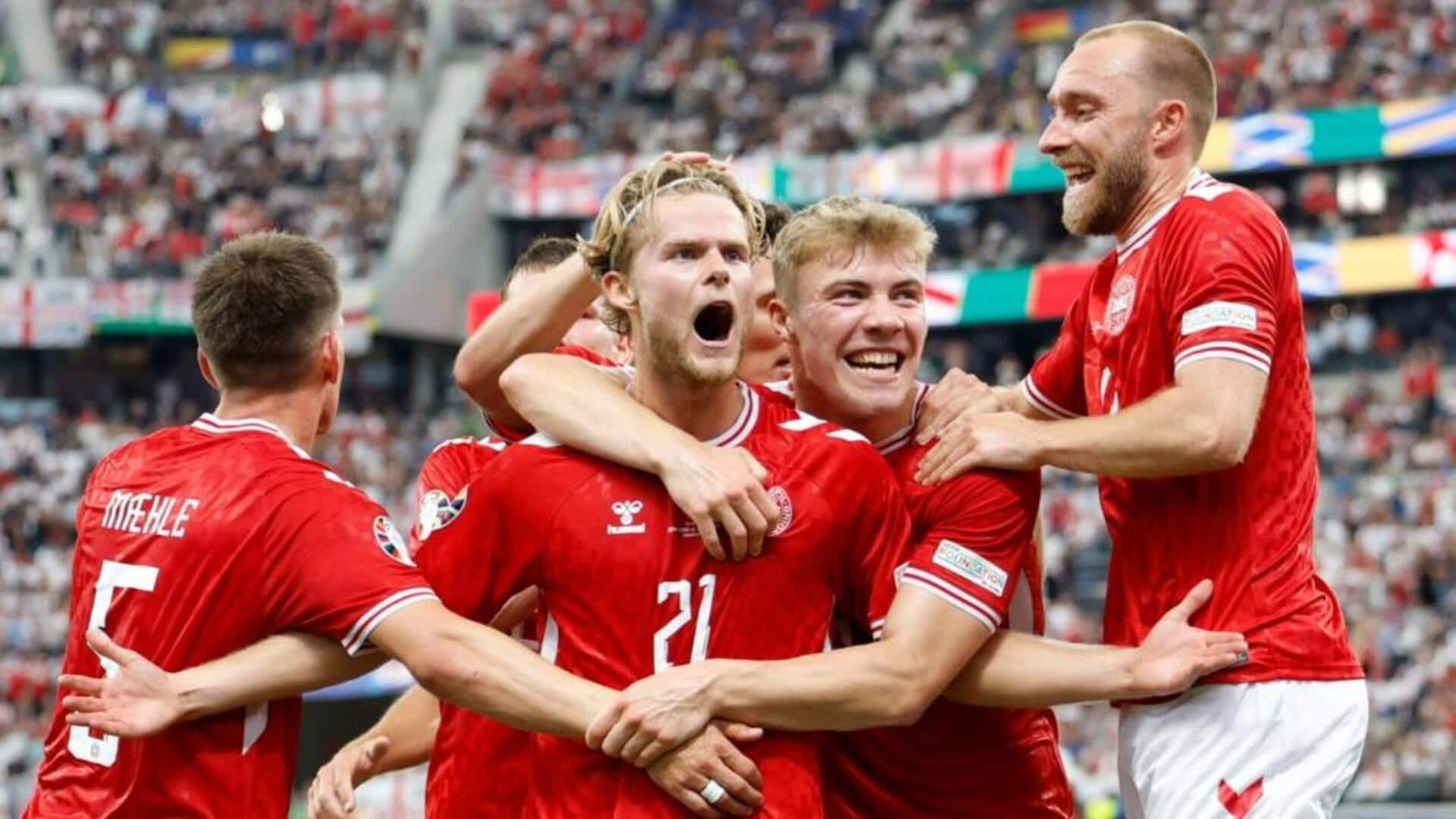 Euro 2024, Denmark hold sloppy England 1-1: Key stats