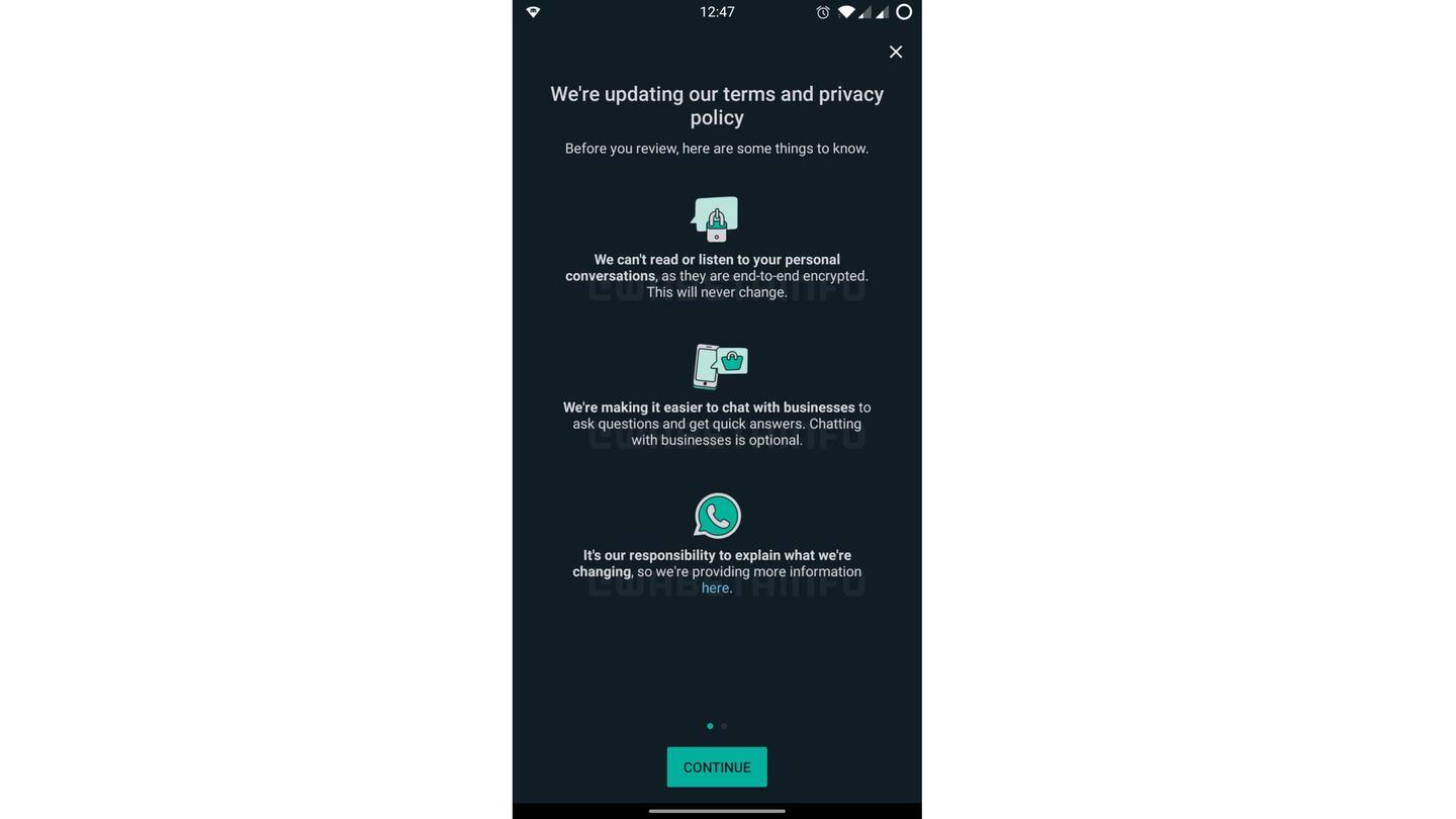 Prompt stresses that only conversations with businesses would be affected Prompt stresses that only conversations with businesses would be affected