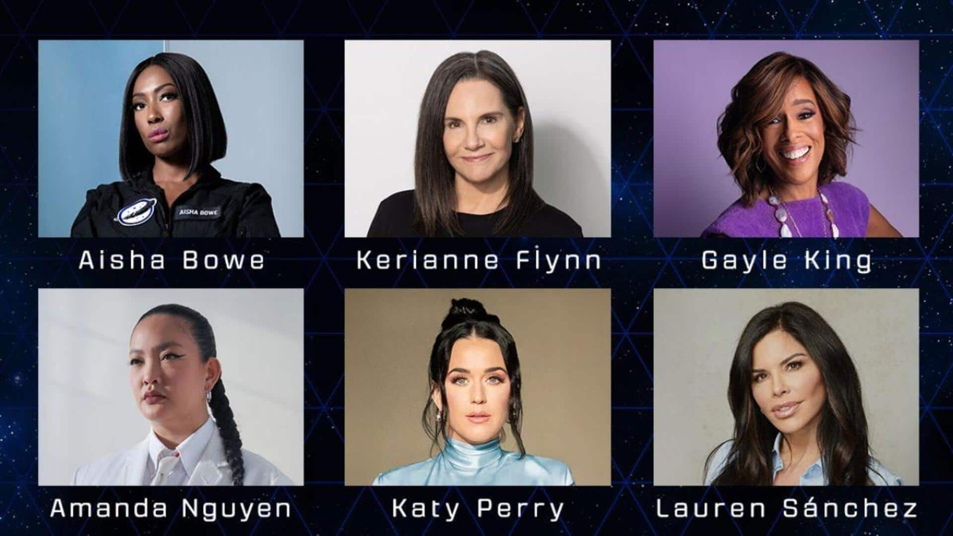 Katy Perry to Bezos's fiancée—This space mission includes all-female crew