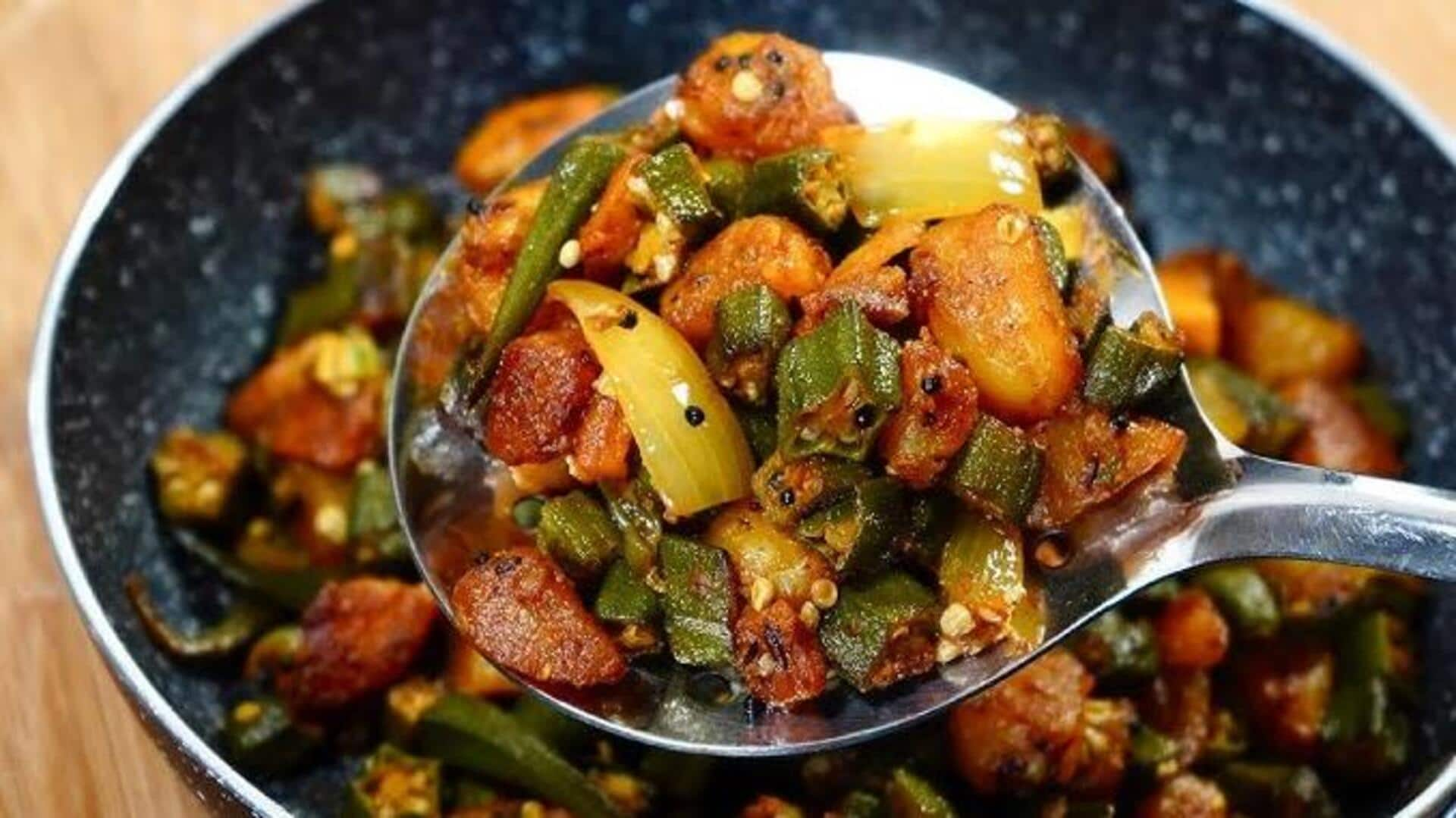 Check out this Indian spiced vegan okra stir-fry recipe