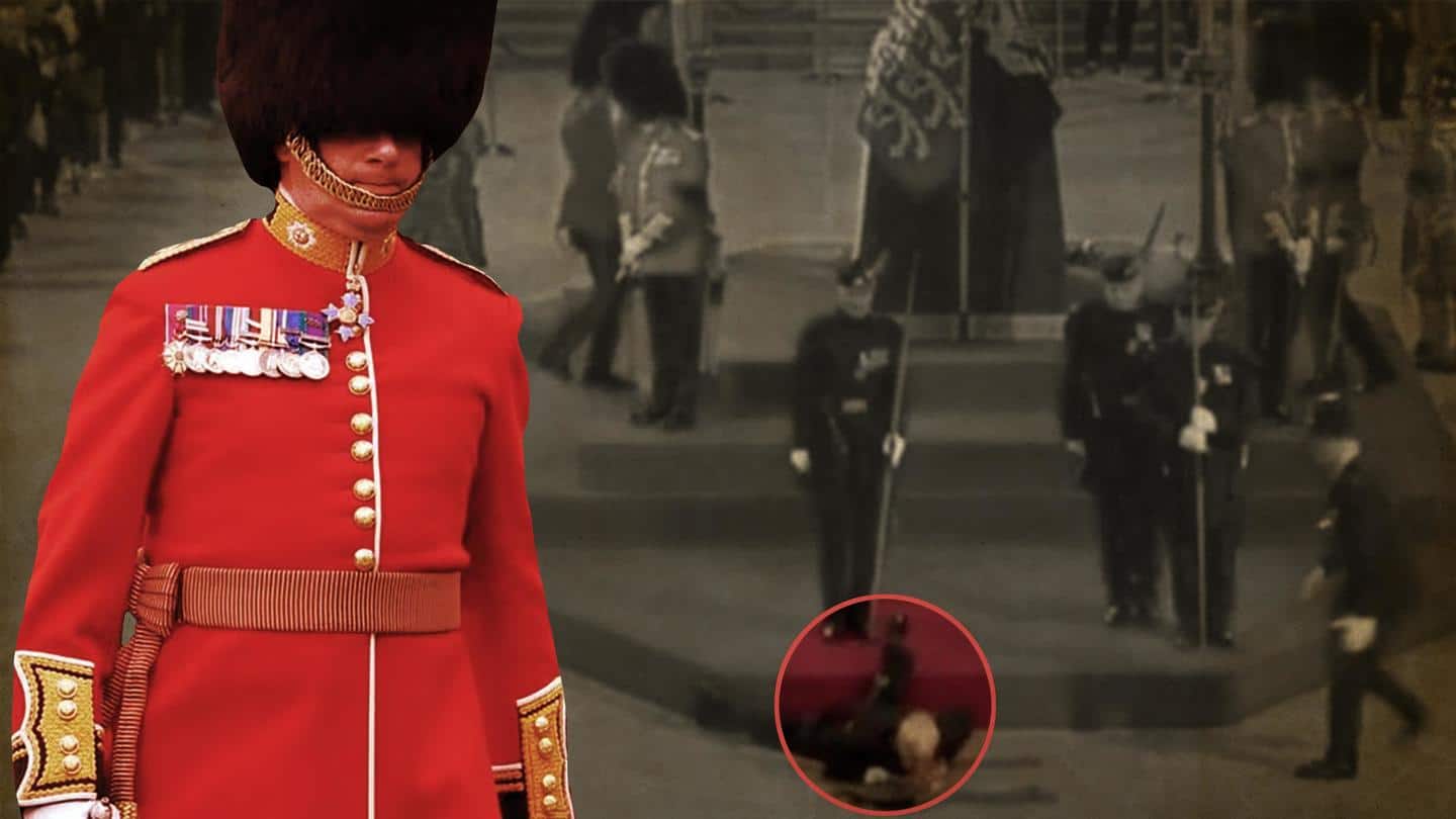 London: Royal guard faints near coffin during Queen Elizabeth's lying-in-state