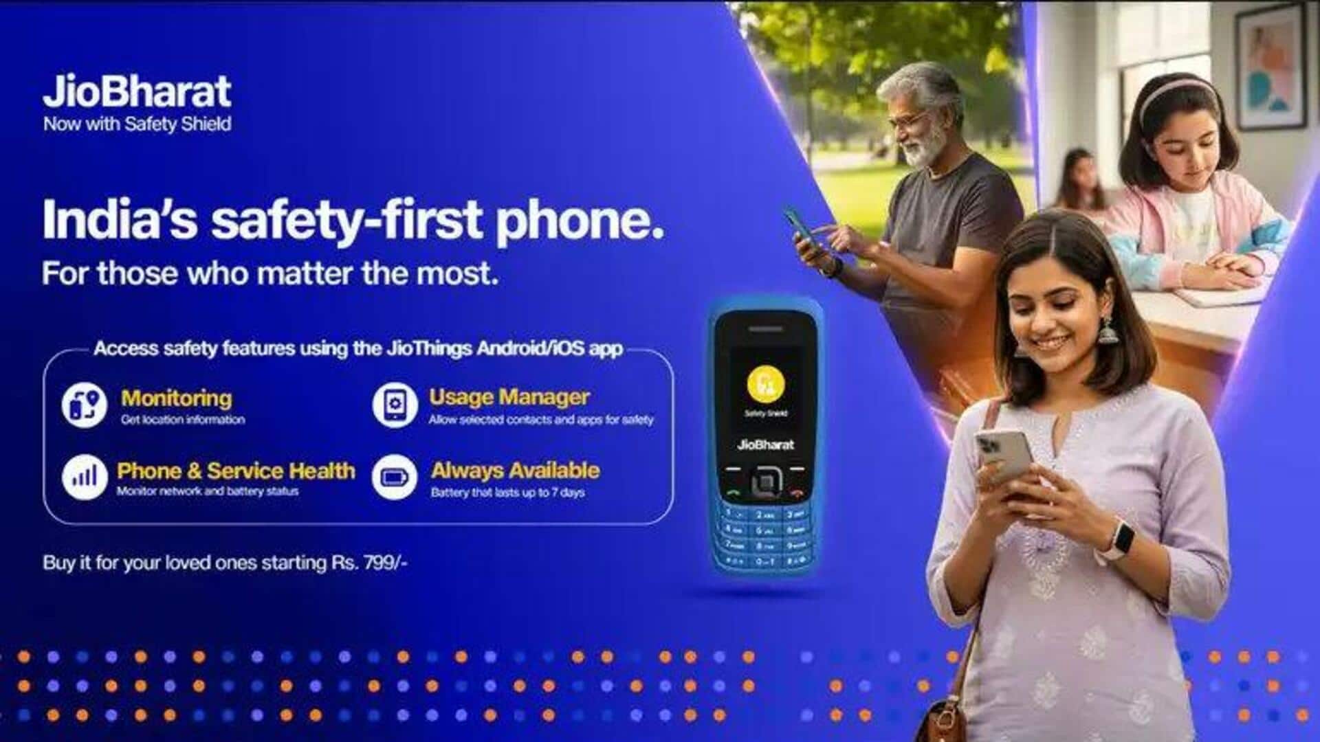 Jio introduces safety-first JioBharat phones starting at ₹800