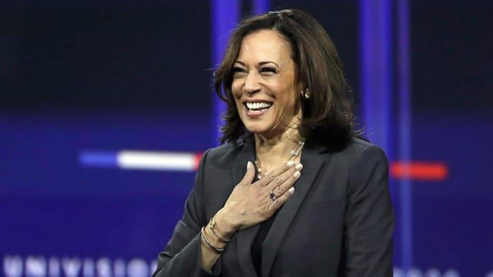 Kamala Harris's tweet on Indian grandfather stirs controversy