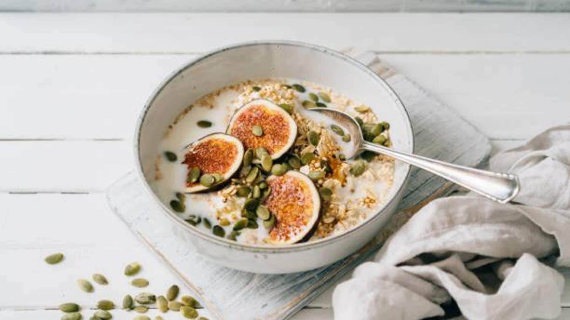 Quick and healthy: Hazelnut and fig porridge