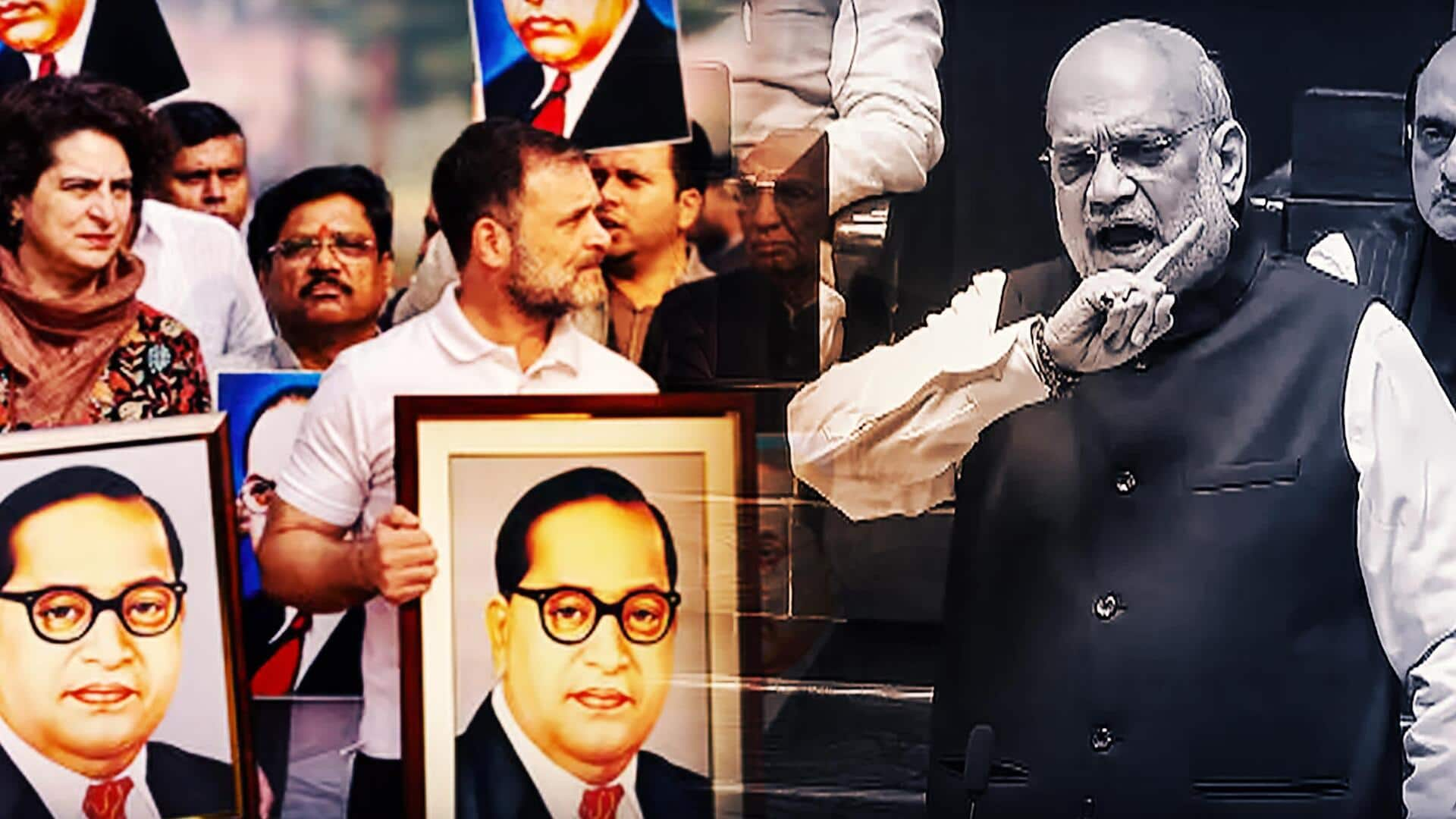 Congress vs BJP in Parliament over Shah's Ambedkar 'fashion' remark