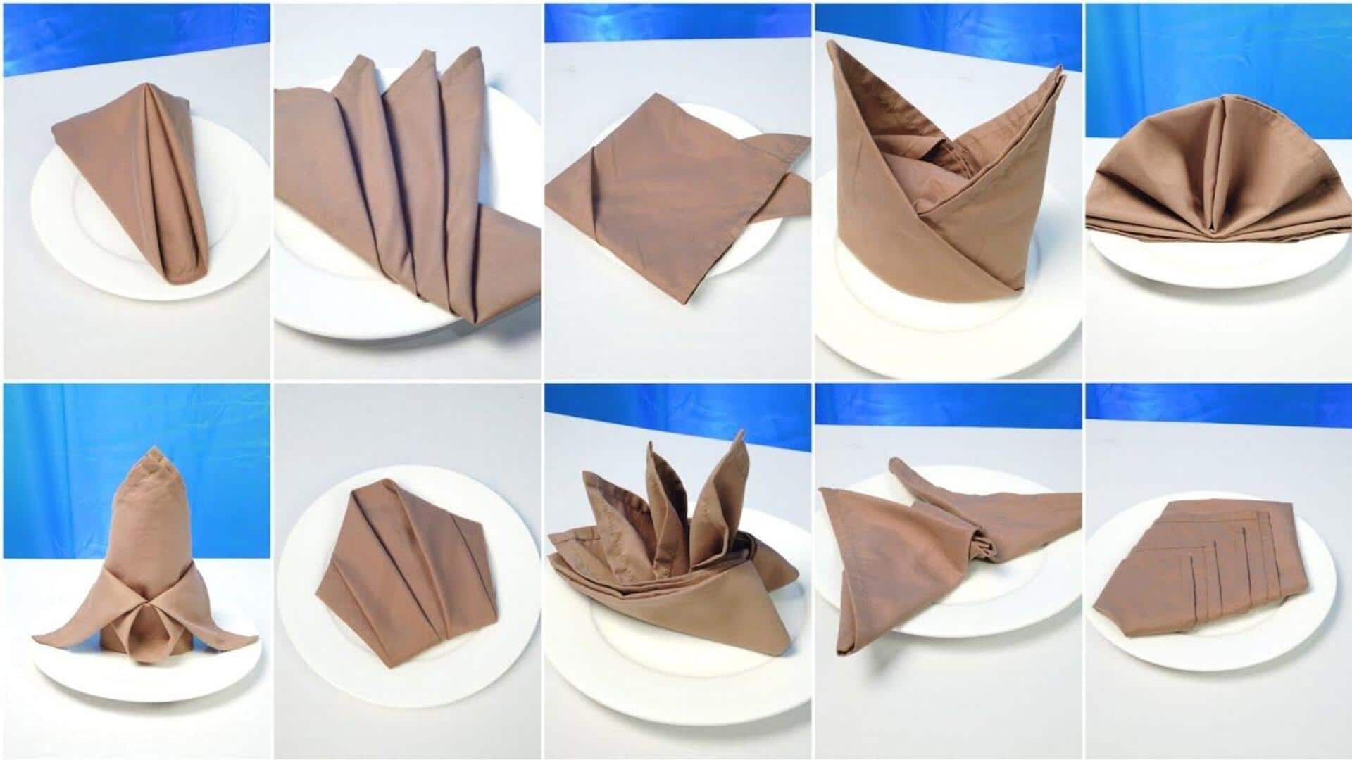 Napkin folding is an art: Begin with these styles