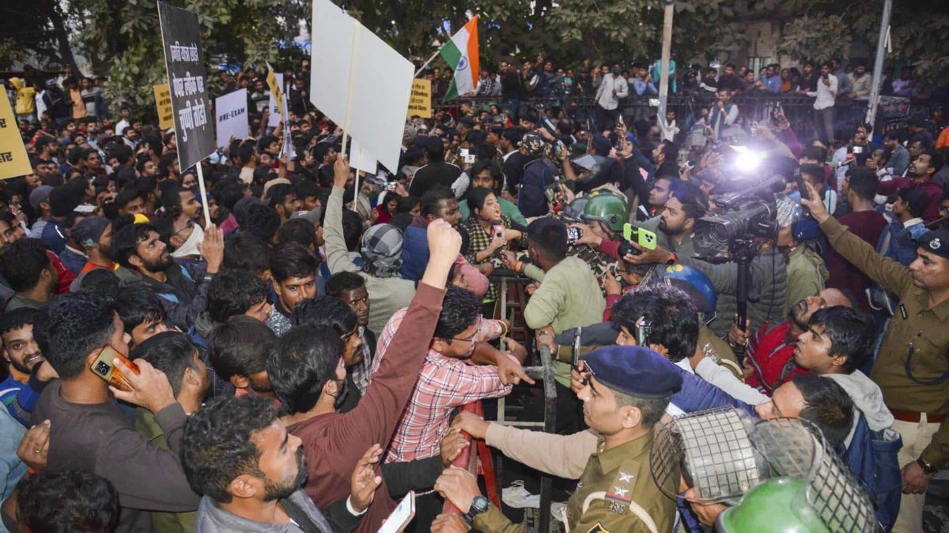BPSC row: Police use water cannons as students break barricades