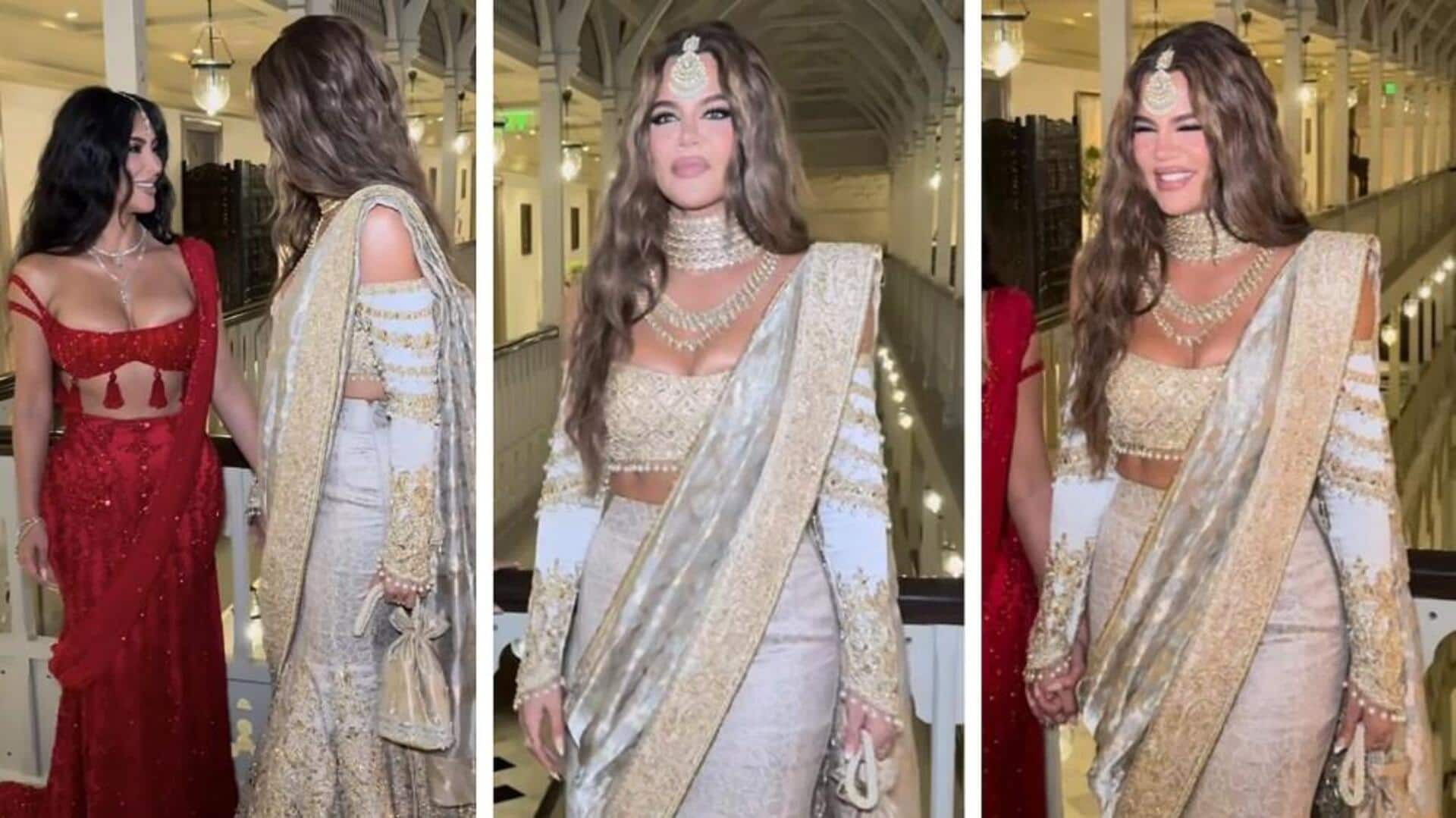 Anant-Radhika's wedding: Khloé Kardashian's 'desi' transformation draws Rakhi Sawant comparisons!