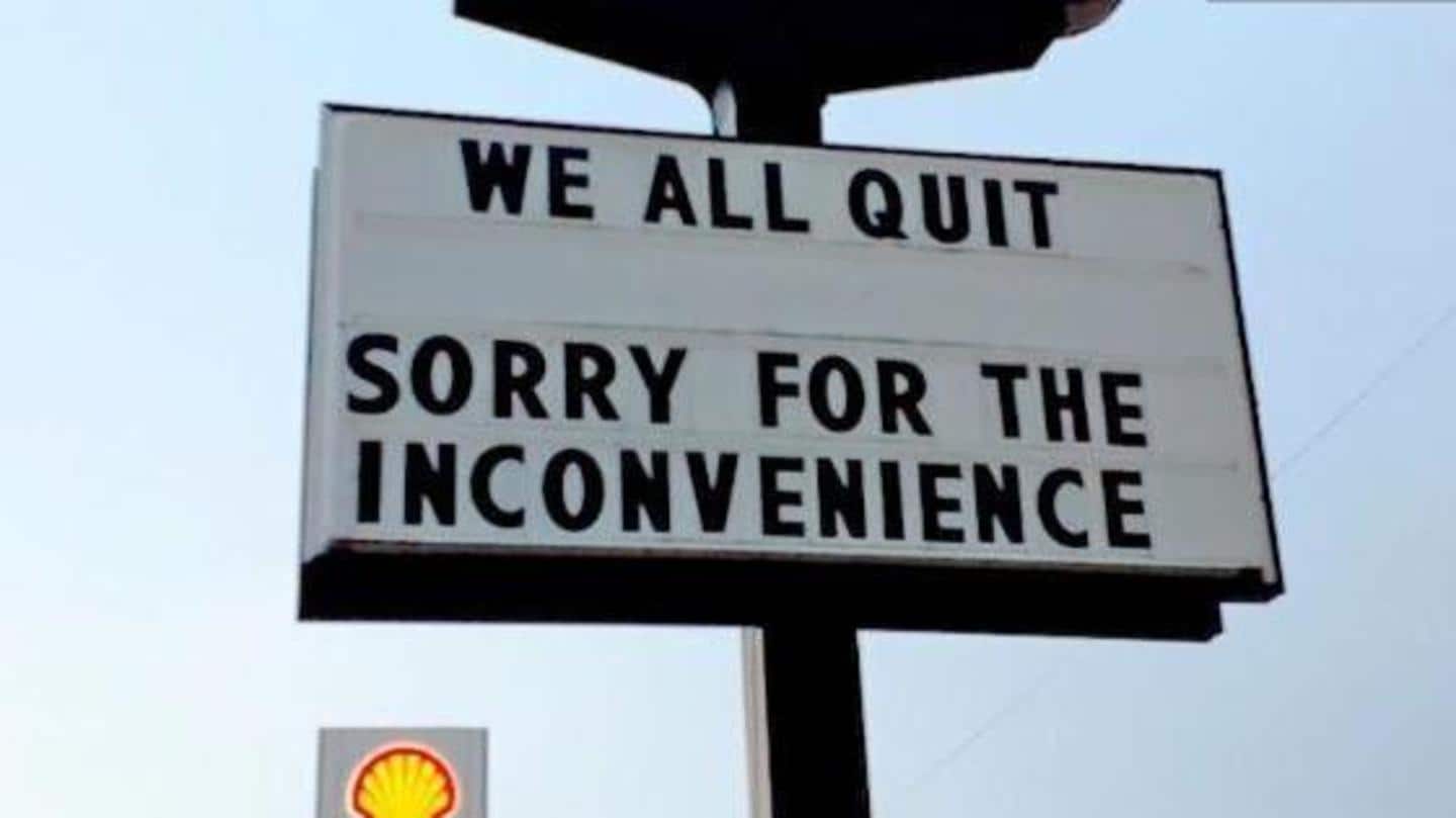 'Sorry for the inconvenience,' staff further said 'Sorry for the inconvenience,' staff further said