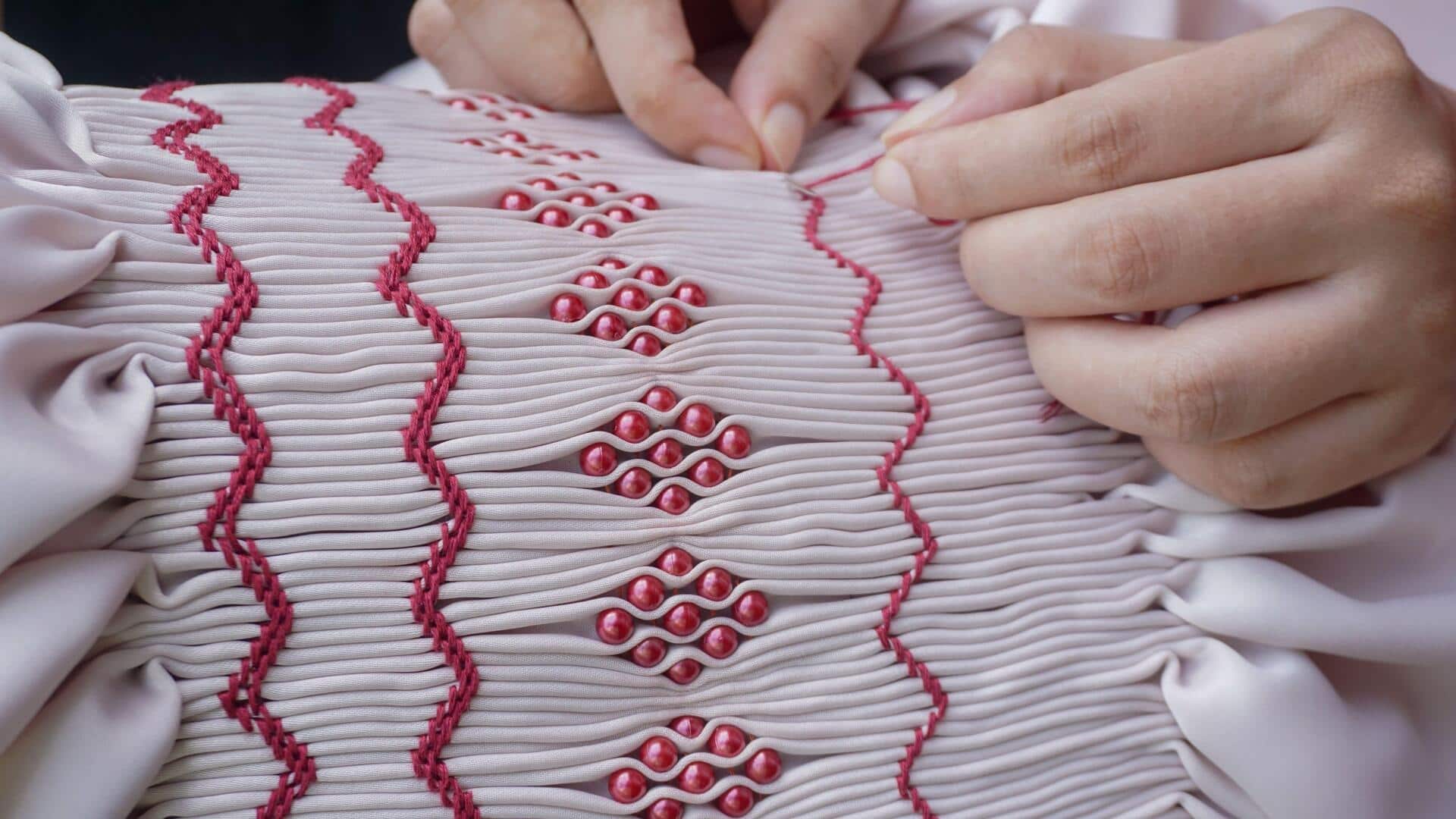 Smocking: The embroidery trick that makes fabric stretch