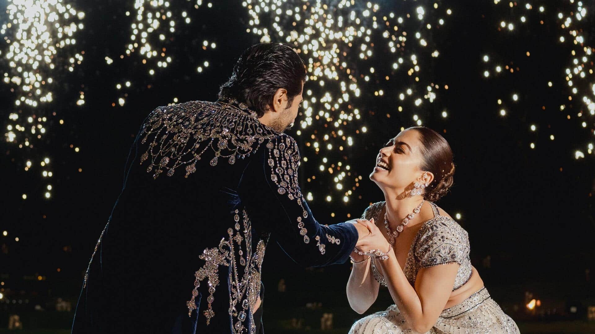 'Dancing till...': Rashmika-Vijay shine in dreamy 'sangeet' pics