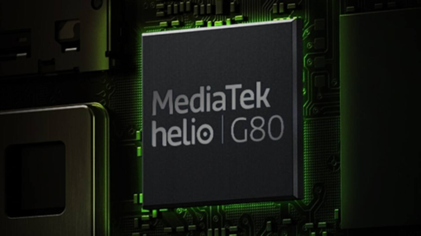 It draws power from a MediaTek Helio G80 chipset It draws power from a MediaTek Helio G80 chipset