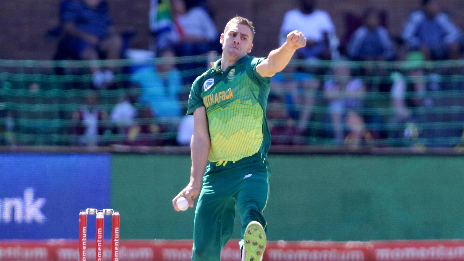 Injured Anrich Nortje ruled out of Australia ODIs: Details here
