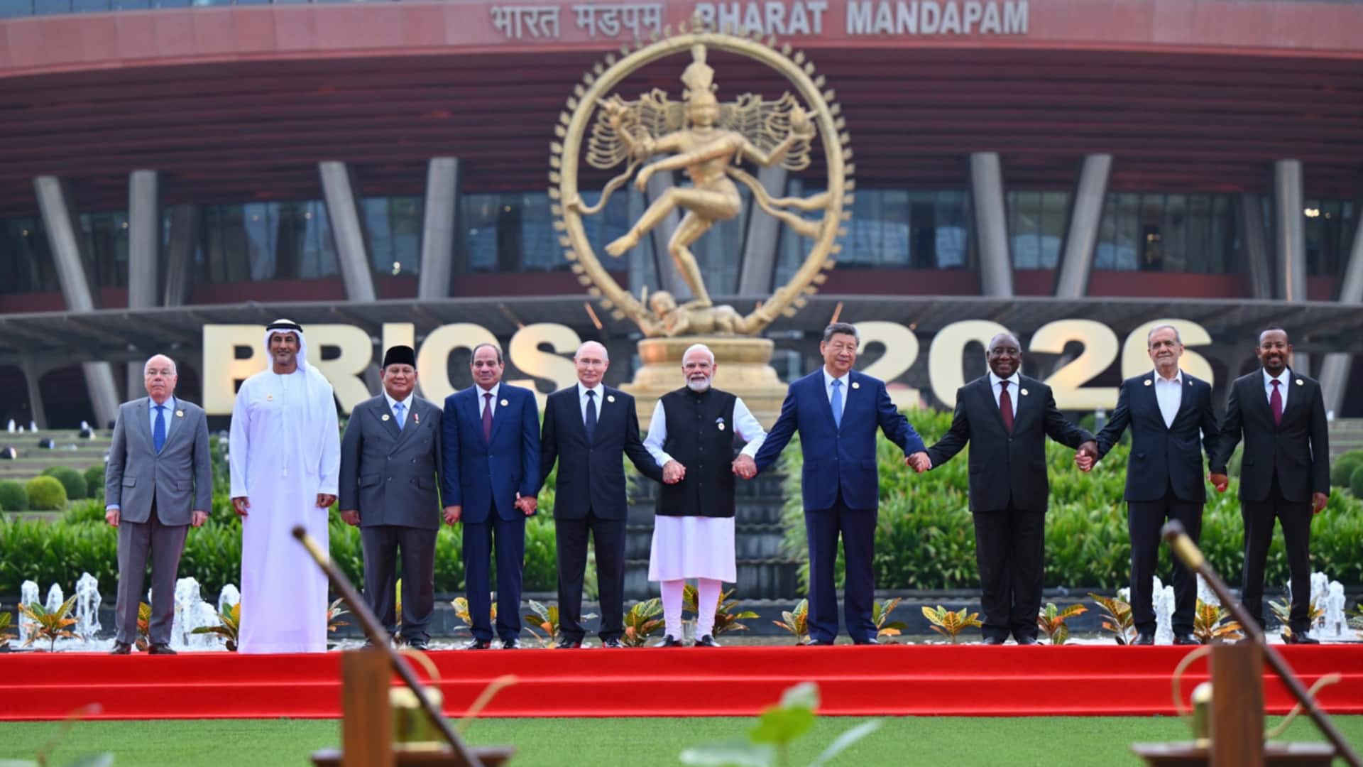 PM poses for family photo with world leaders at BRICS