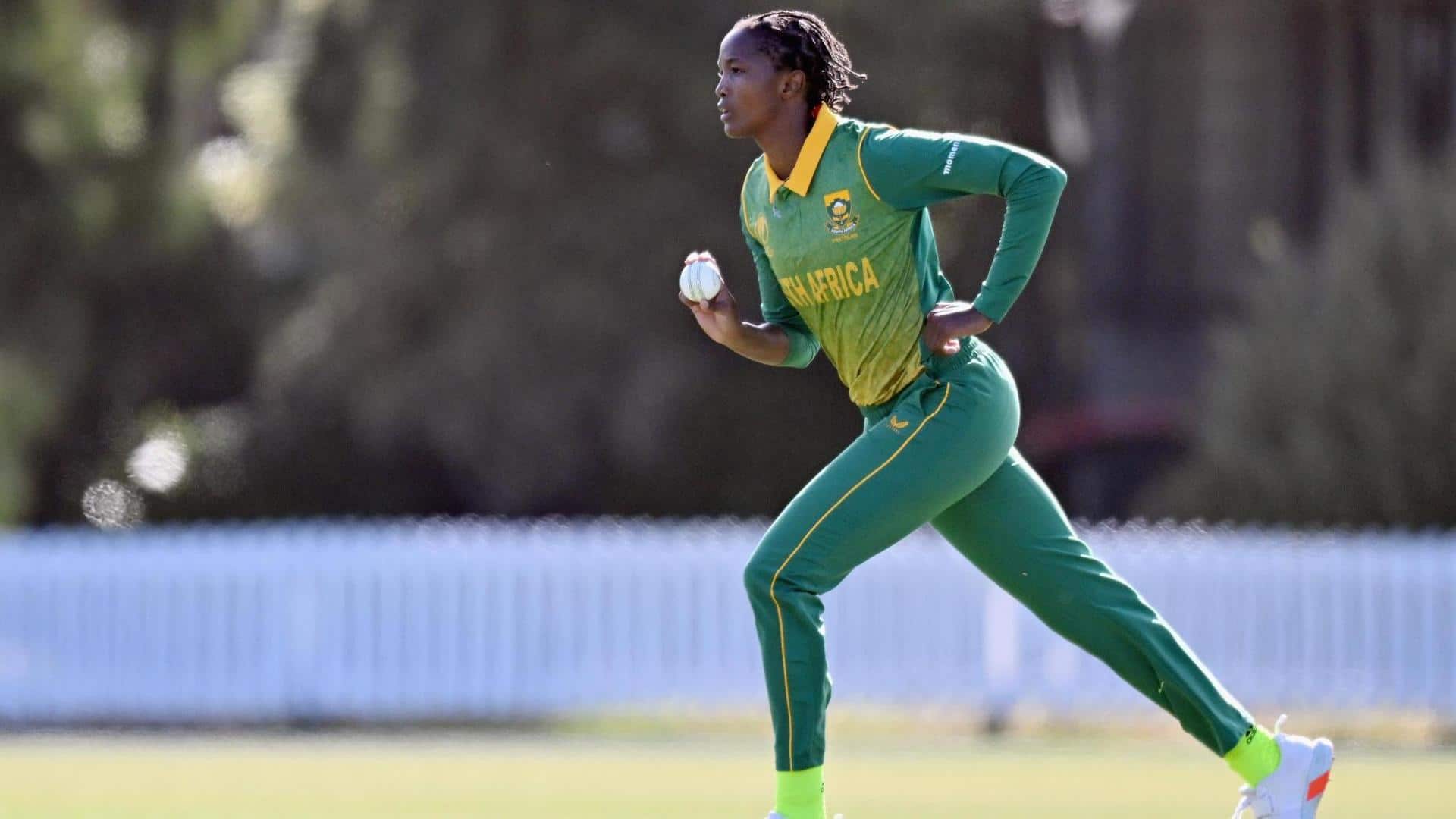 Ayabonga Khaka claims her maiden four-fer in Women's T20 WC