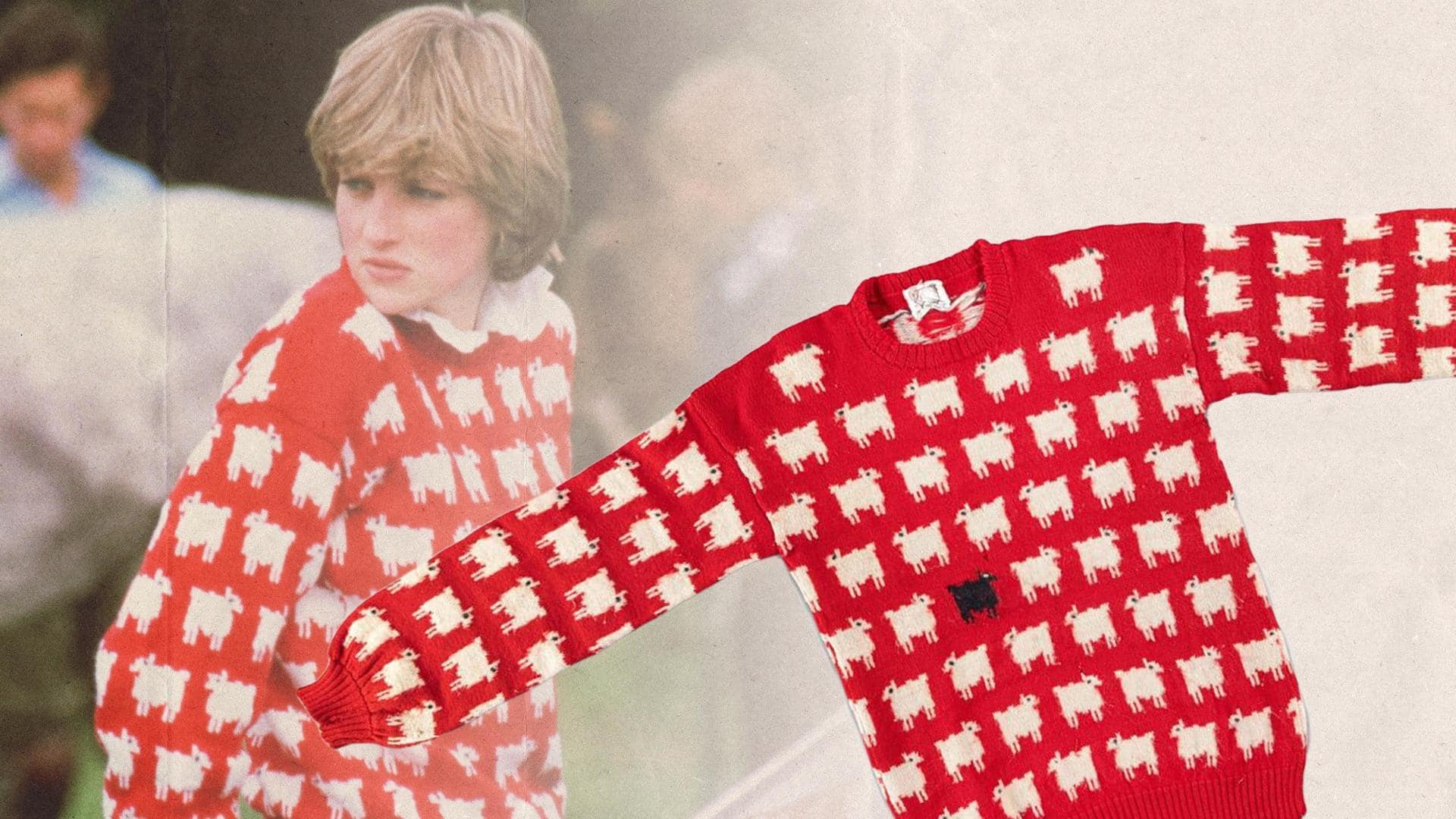Princess Diana's iconic 'black sheep' sweater to be auctioned