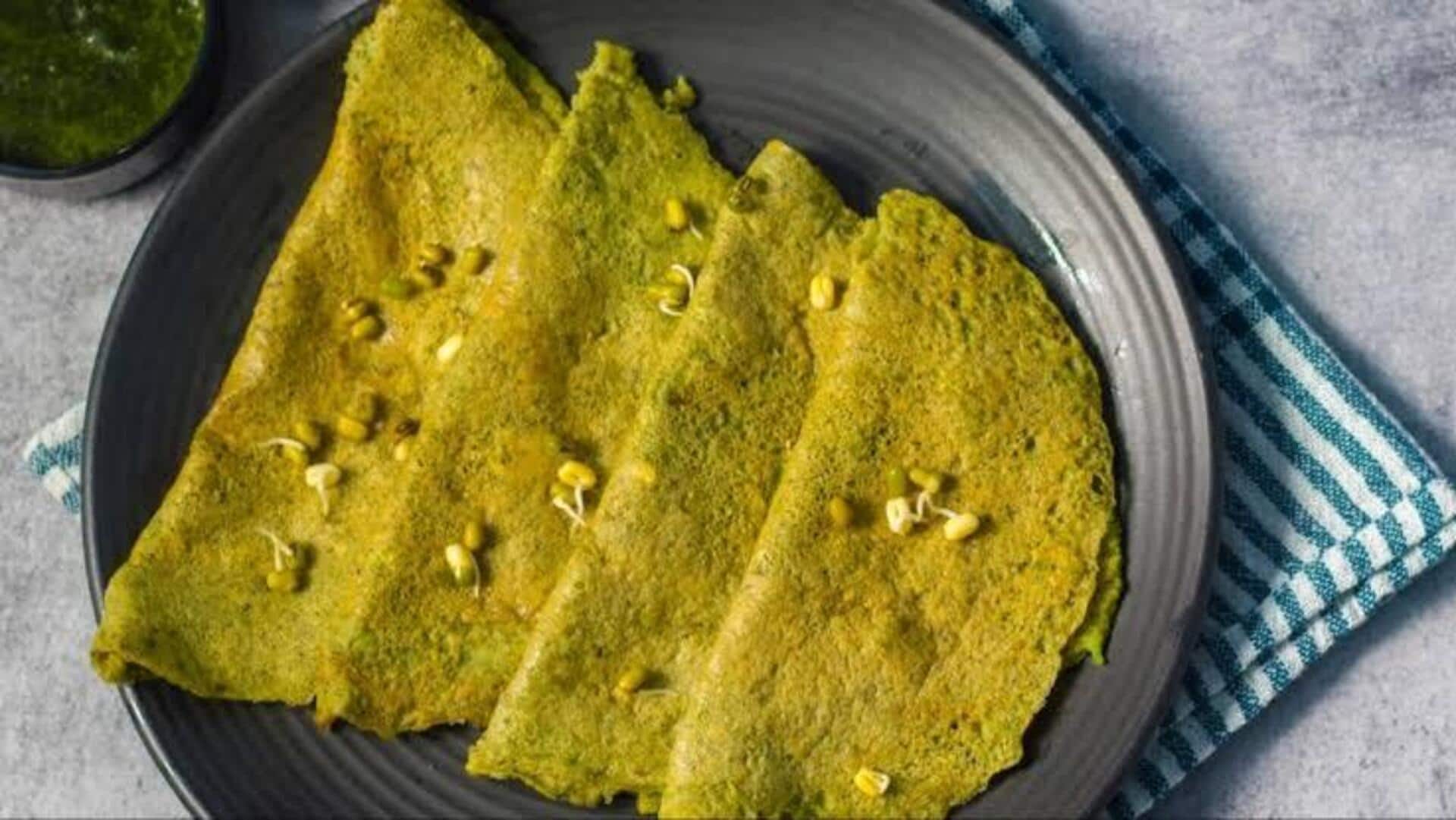 Quick and healthy: Green moong dal cheela