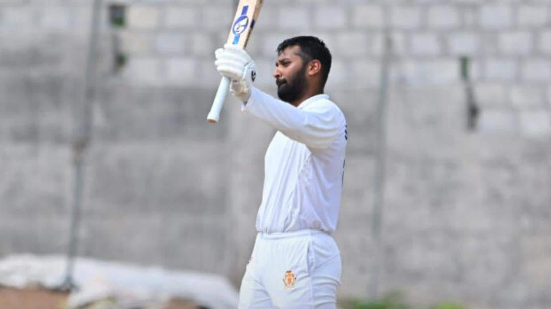 Ravichandran Smaran slams third FC double-century, surpasses 1,000 runs: Stats