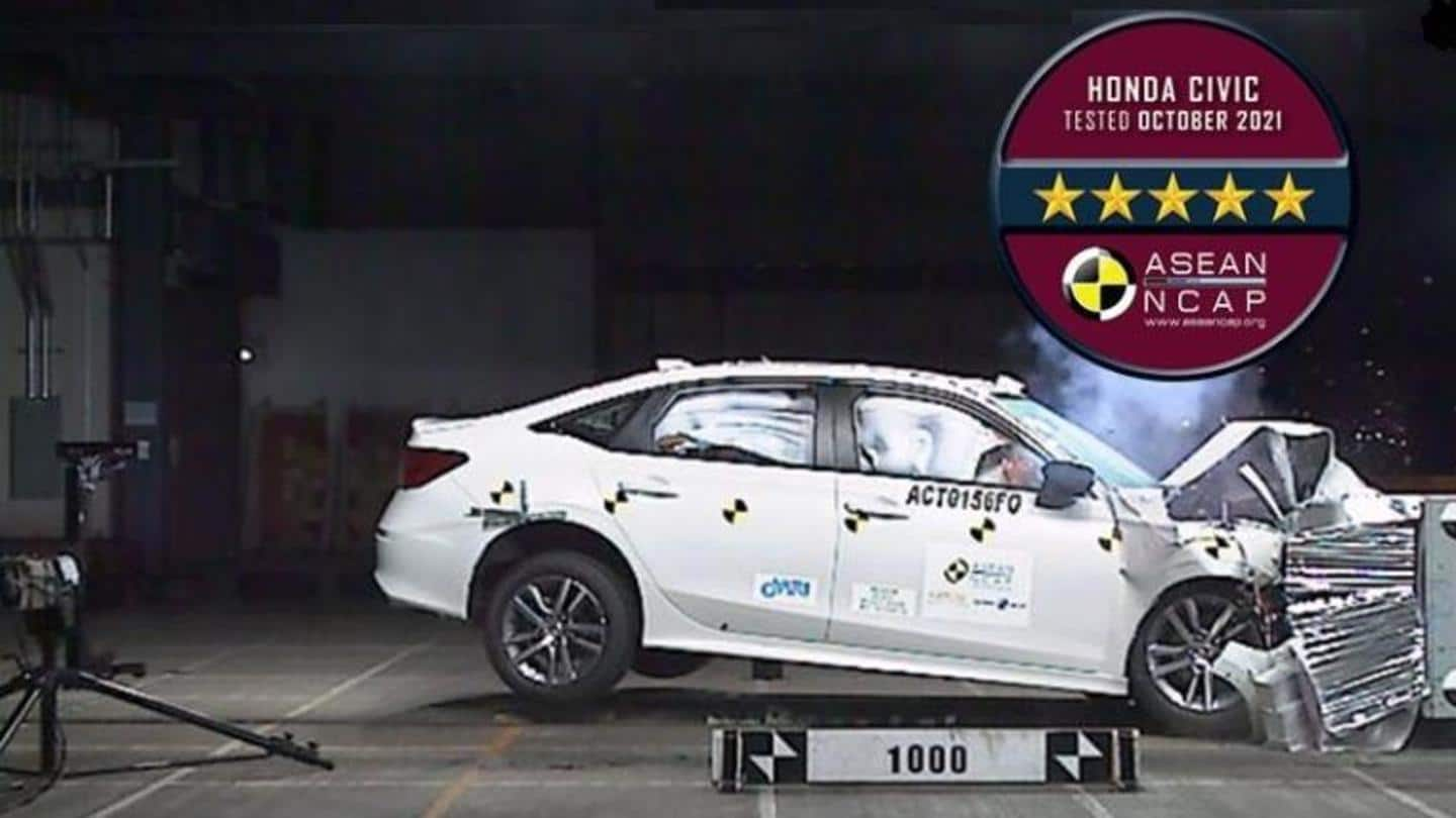 ASEAN NCAP awards 5-star safety rating to new Honda Civic