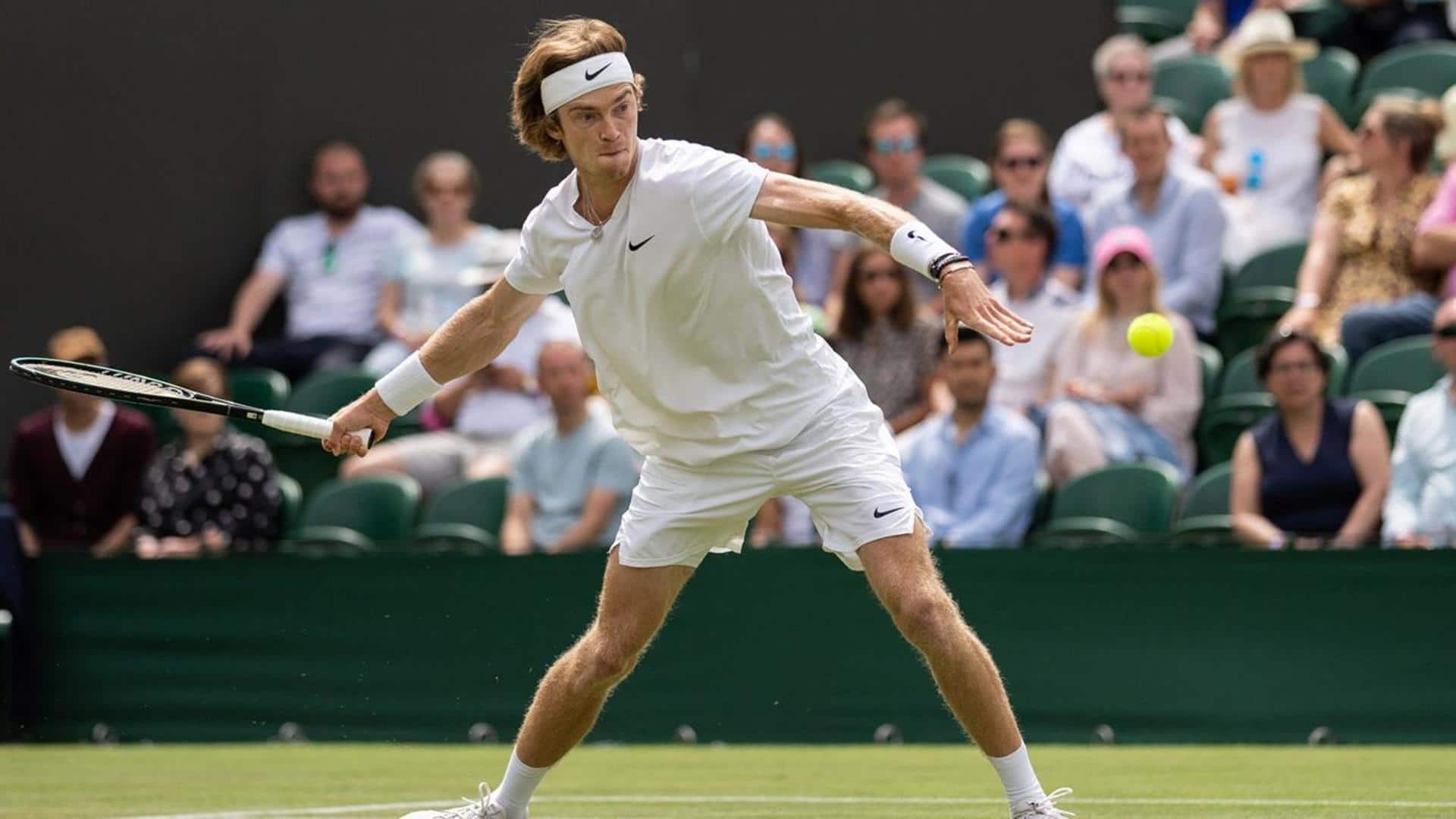 2023 Wimbledon: Andrey Rublev beats Purcell to reach second round 