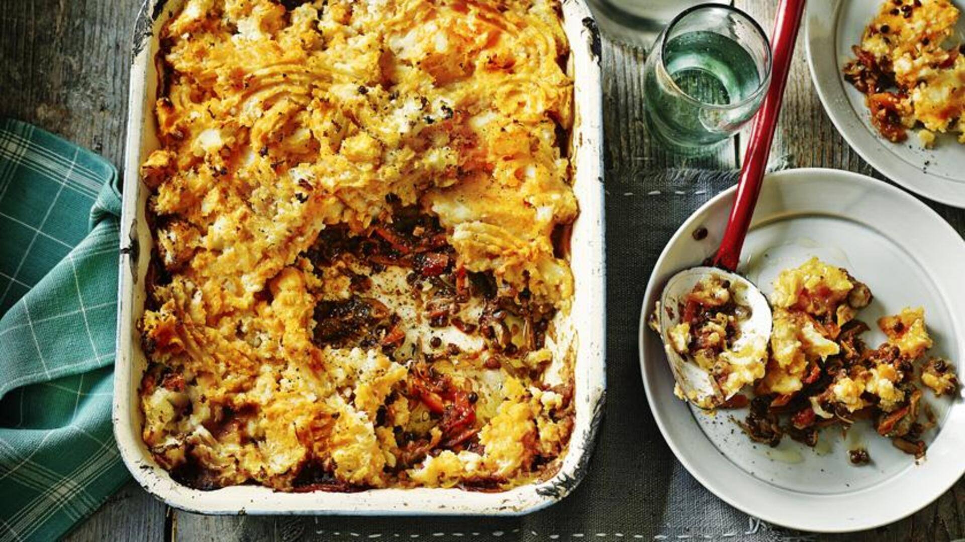 Try this vegetarian shepherd's pie recipe for a flavorsome day