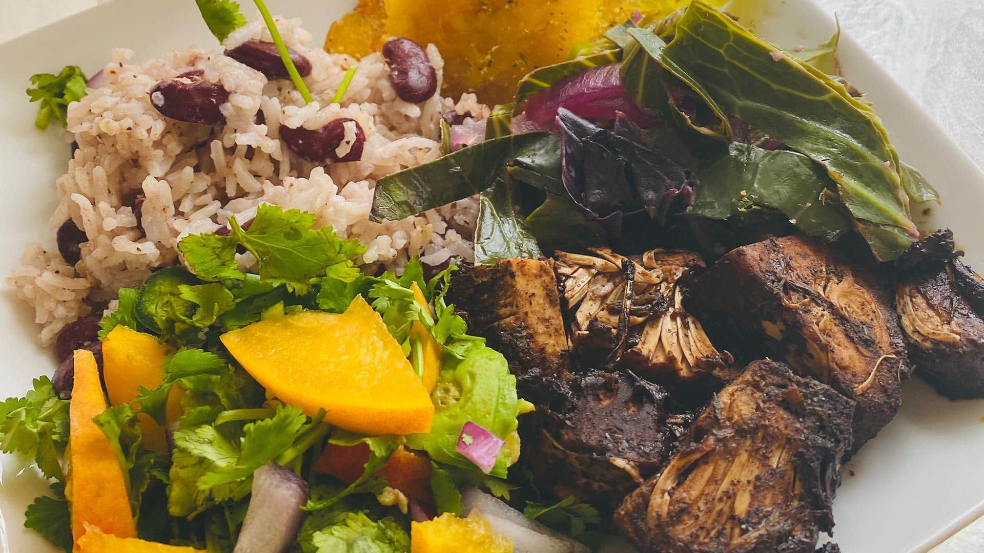 Caribbean jerk jackfruit bowl: A flavorful vegan delight