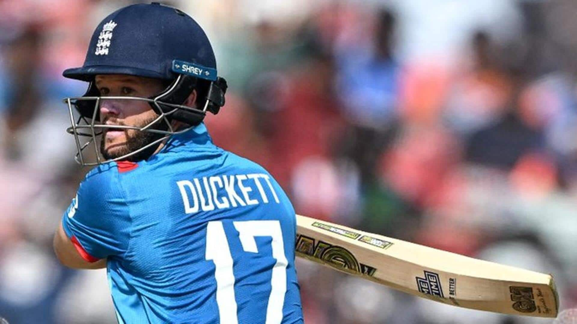 Champions Trophy: Duckett declared fit after groin injury scare