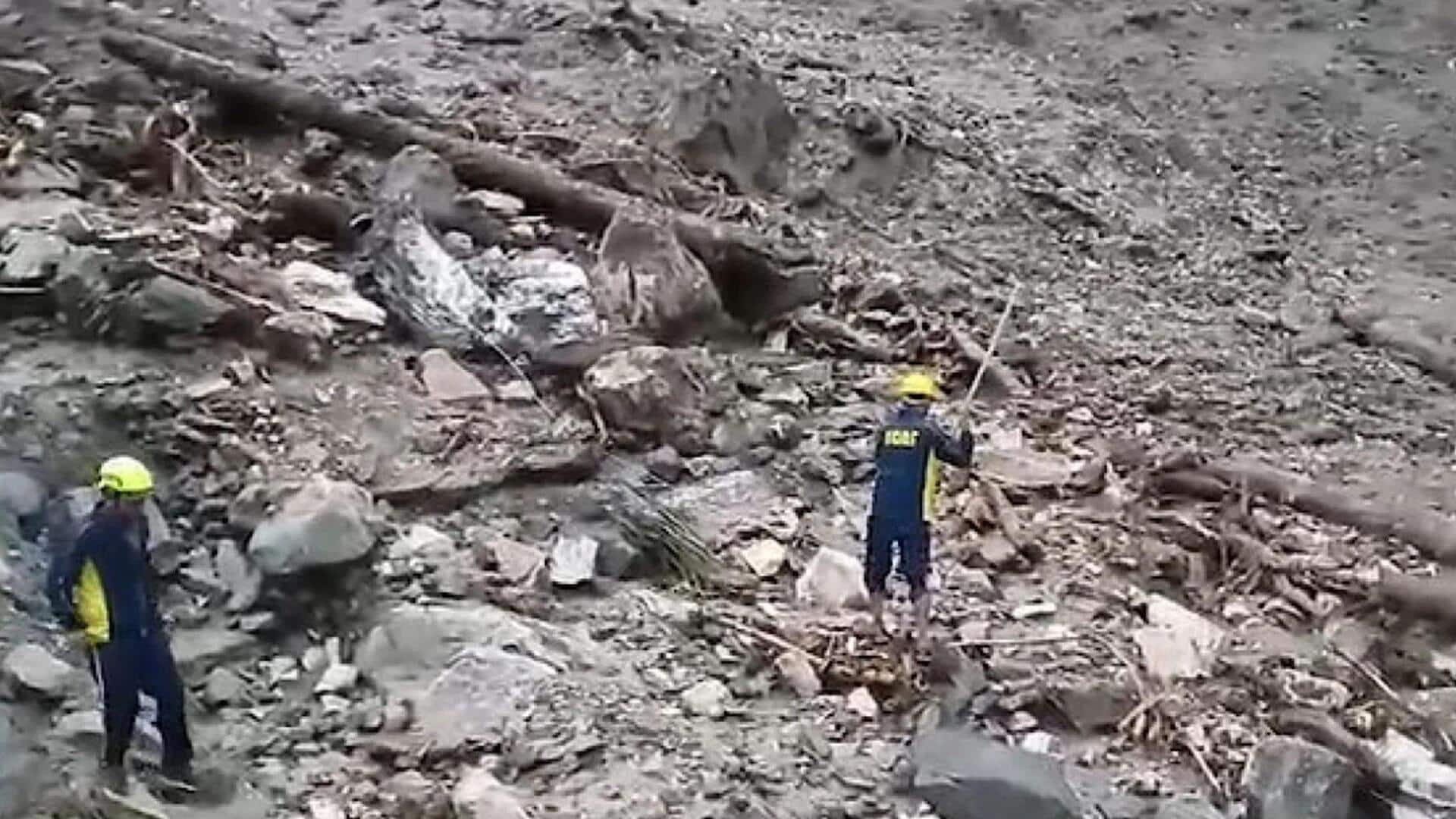Cloudburst in Uttarakhand, 8-9 workers missing; Badrinath highway blocked Cloudburst in Uttarakhand, 8-9 workers missing; Badrinath highway blocked