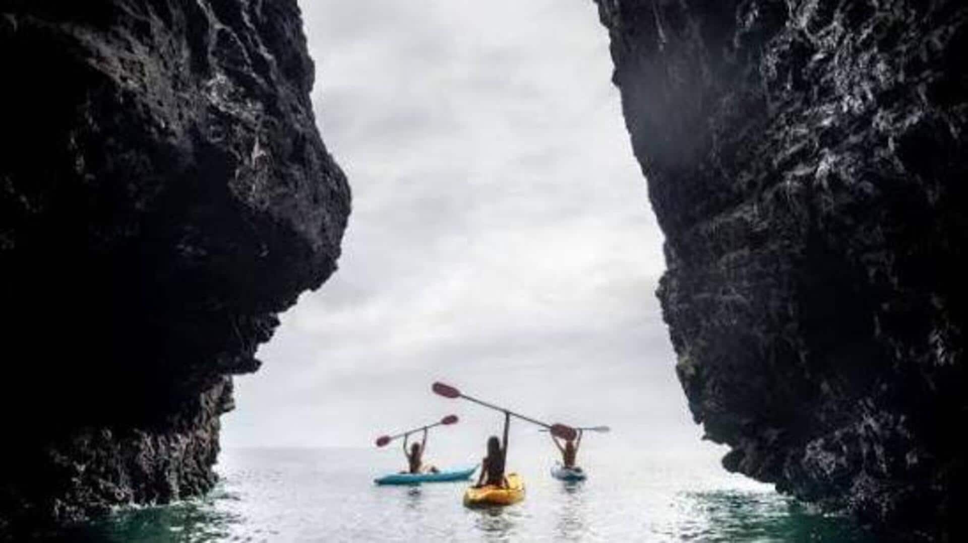 Explore Tasmania's remote sea caves by kayak 